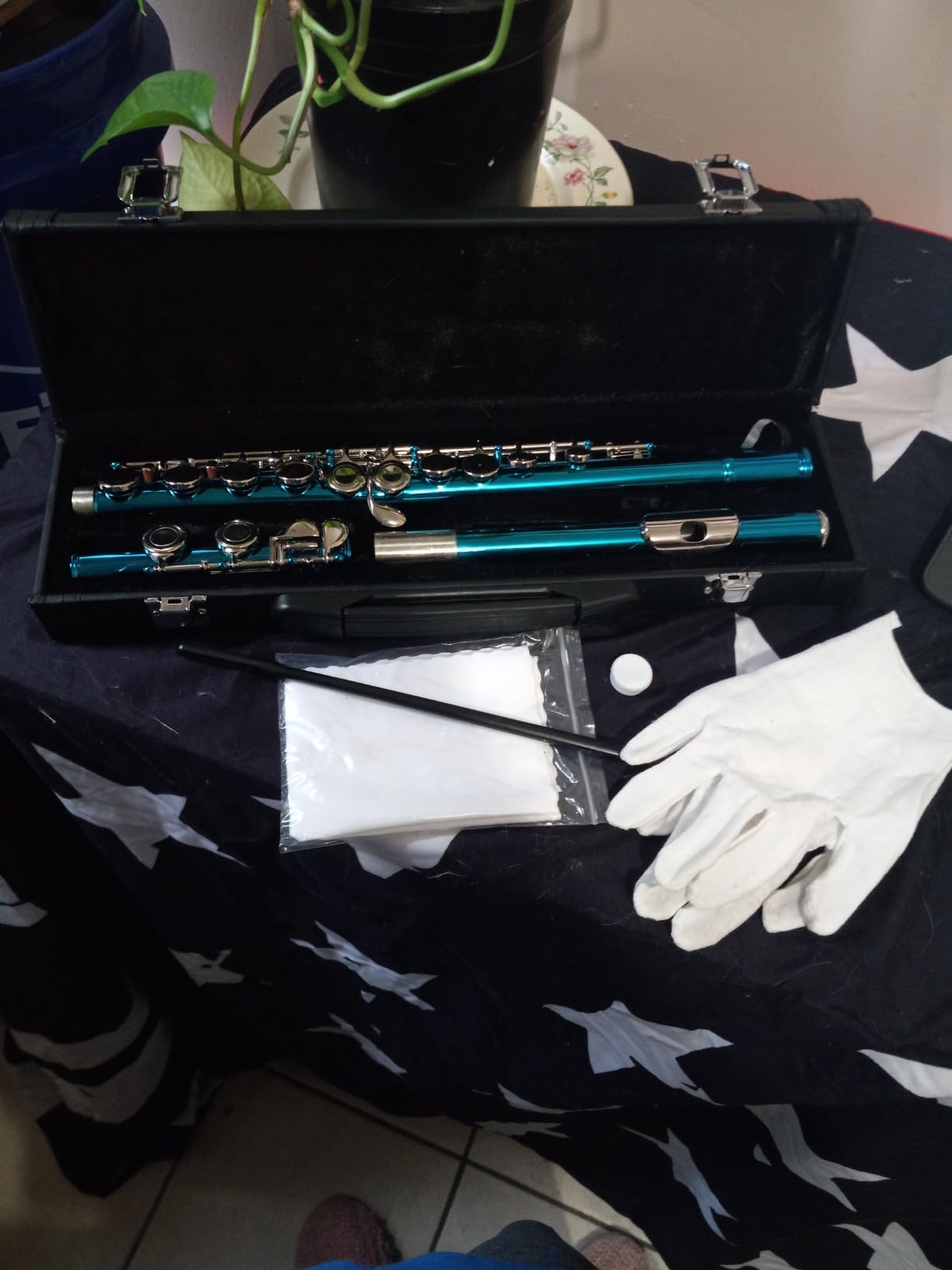 Ktaxon C Closed Hole Flute 16 Keys, Nickel Flute For Students Silver customer photo 1