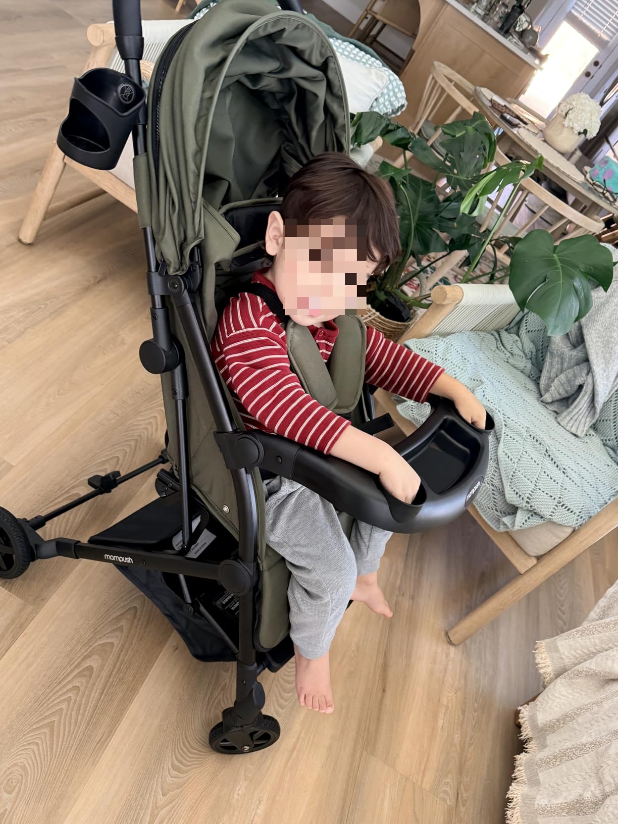 Mompush Lithe V2 Lightweight Travel Stroller Snack Tray Included, Grey customer photo 1