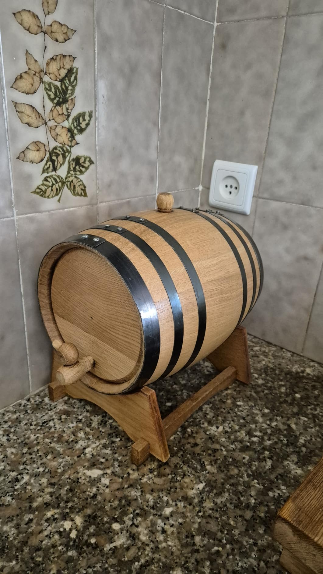 10 Liter Charred American White Oak Aging Barrel With Stand, Bung & Spigot customer photo 1