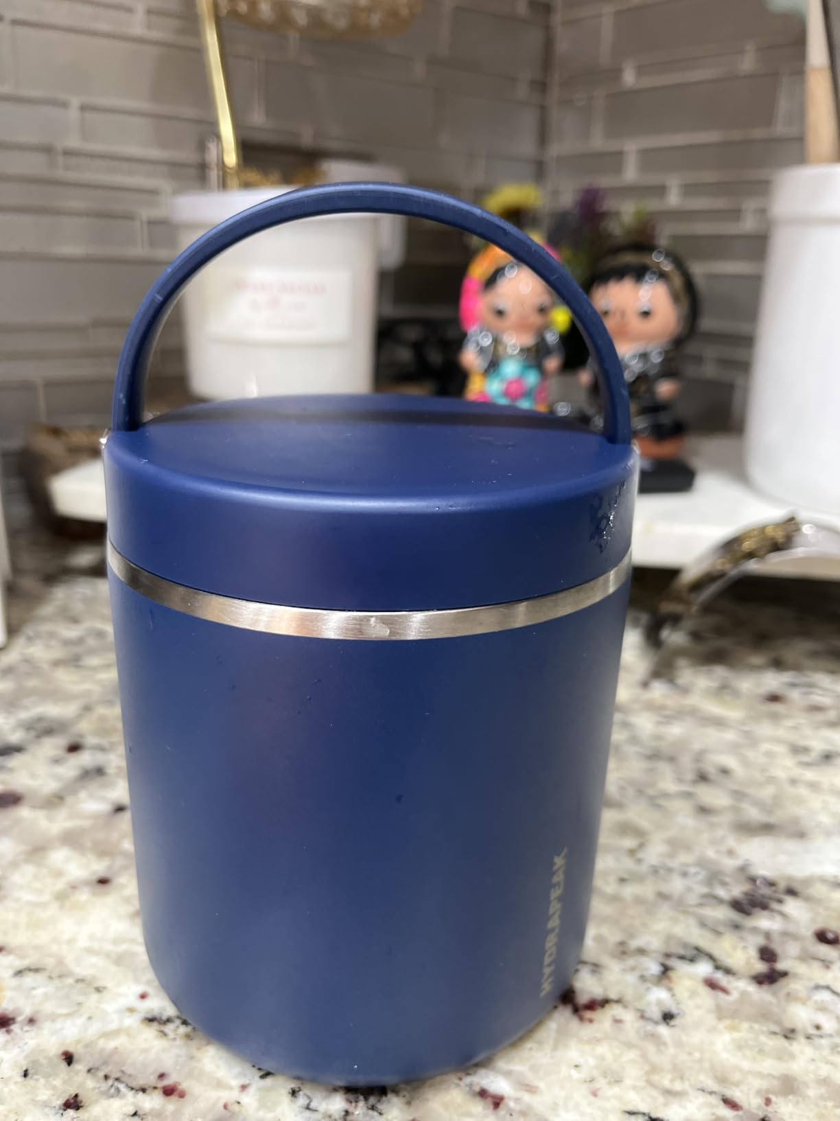 Hydrapeak 18oz Stainless Steel Vacuum Insulated Food Jar Kids for Hot and Cold Food, Wide Mouth Leak-Proof Soup Adults, 10 Hours 16 (Navy) (HP-Foodie18) customer photo 1
