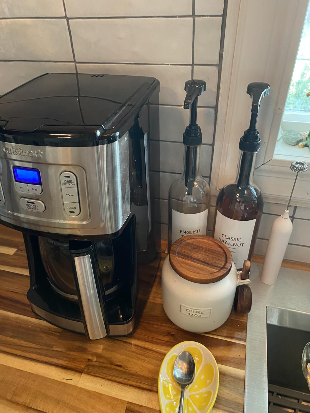 Demi's Home 25.4 oz 750 ml Glass Coffee Syrup Dispenser for Coffee Bar - 4 Pack - Comprehensive Label Set & ¼ oz Pumps Included customer photo 2