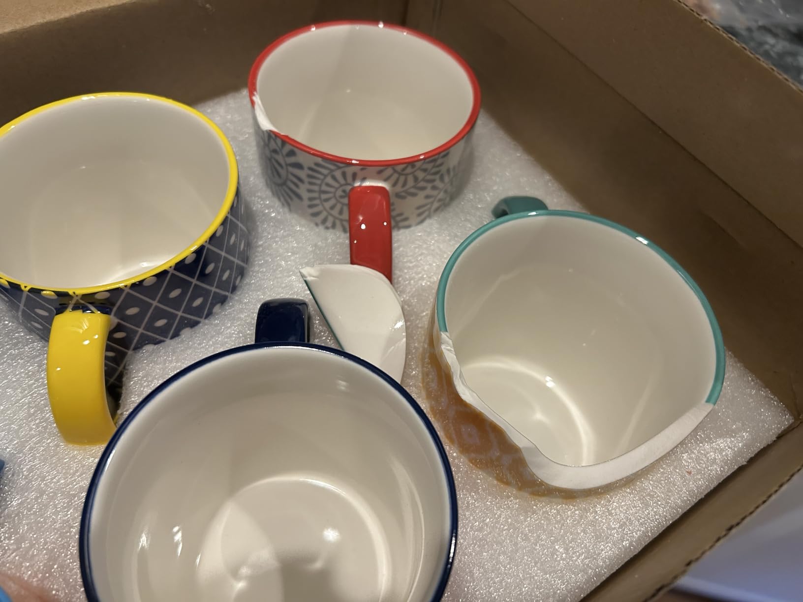 Selamica 10 oz Coffee Mugs Set of 6 with Handle, Coffee Cups Ceramic for Cappuccino Latte Cocoa Milk Tea, Dishwasher Microwave Safe, Assorted Colors customer photo 1