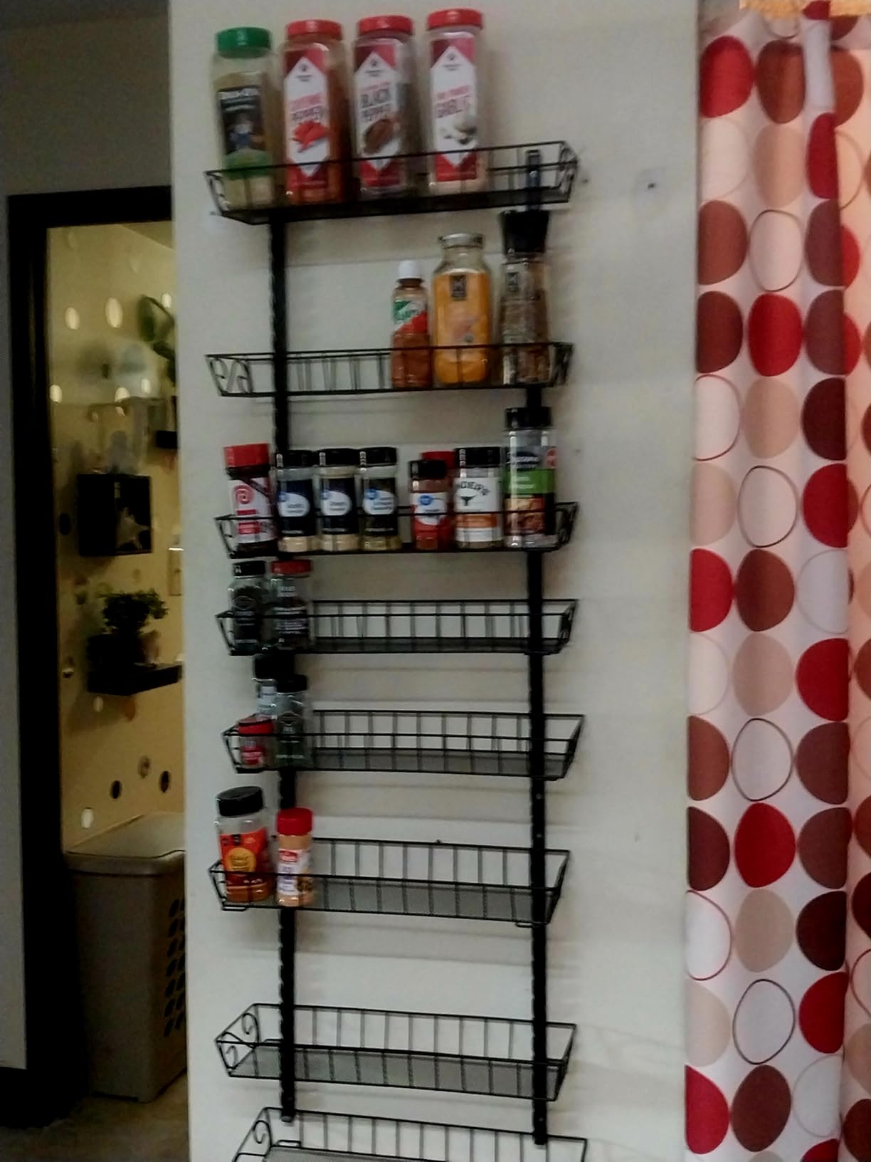 SWOMMOLY Wall Mount Spice Rack Organizer, 12-Tier Adjustable Dual-Use Shelf customer photo 1