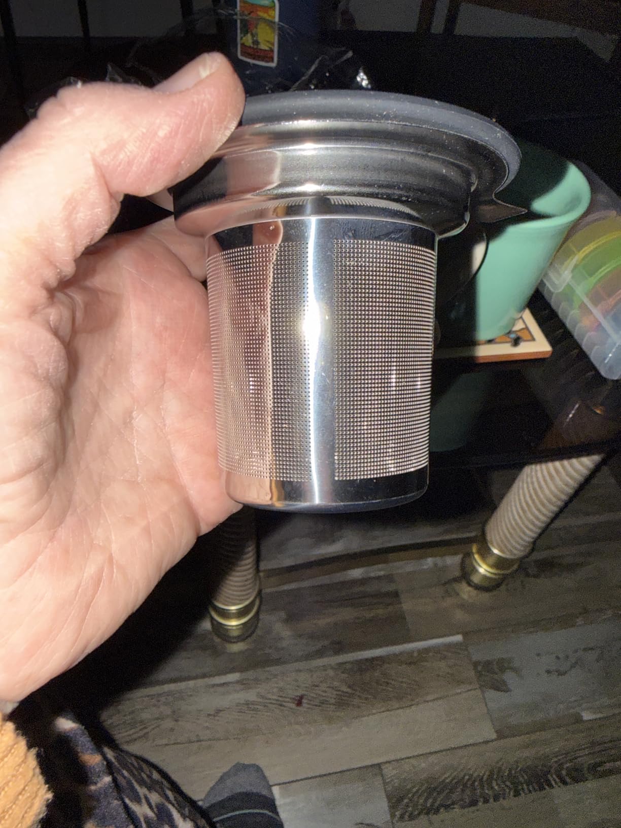 Tea Infuser, Extra Fine Mesh Tea Strainer with Silicone Lid, 304 Stainless Steel Tea Infusers for Loose Tea, Tea Steeper Basket Filter for Teapot, Mug, Cup customer photo 1