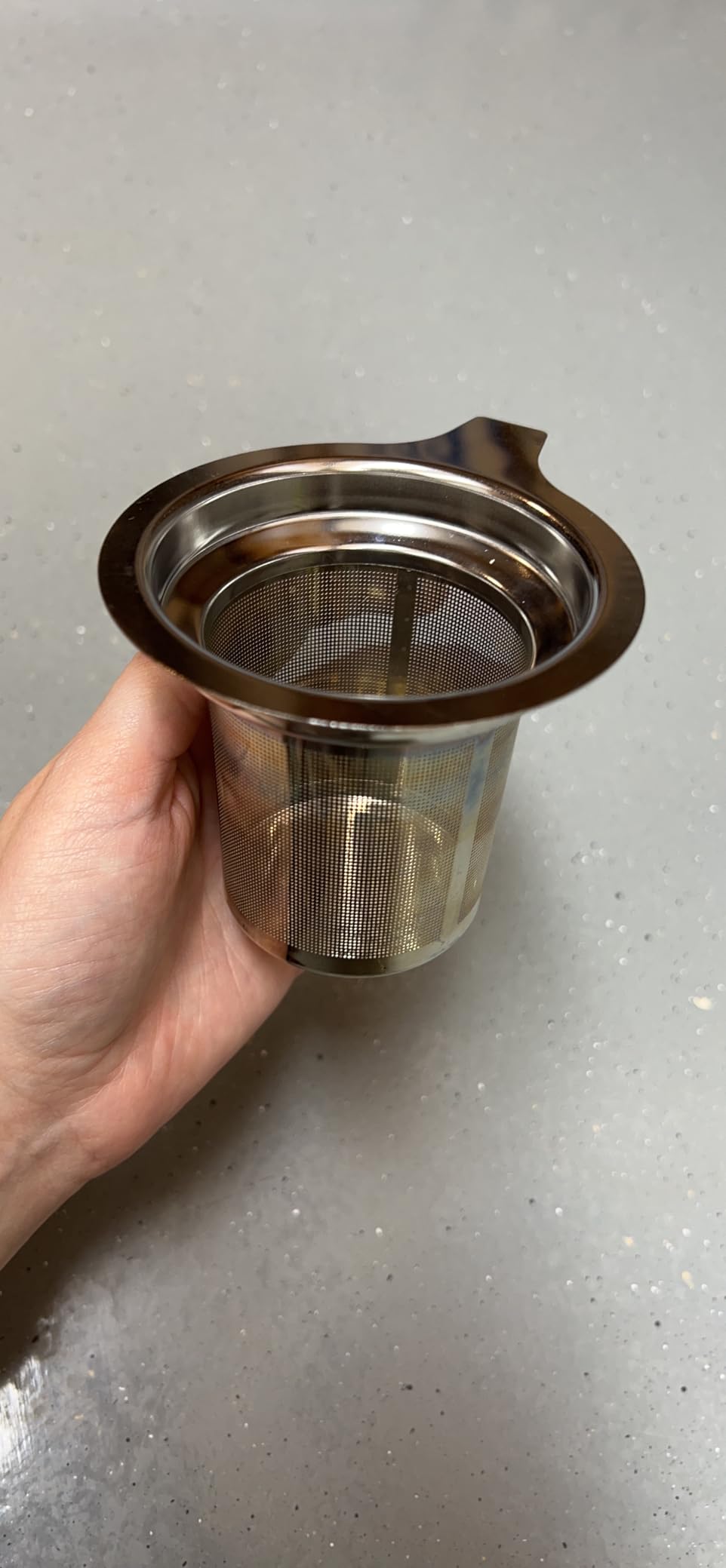 Tea Infuser, Extra Fine Mesh Tea Strainer with Silicone Lid, 304 Stainless Steel Tea Infusers for Loose Tea, Tea Steeper Basket Filter for Teapot, Mug, Cup customer photo 2