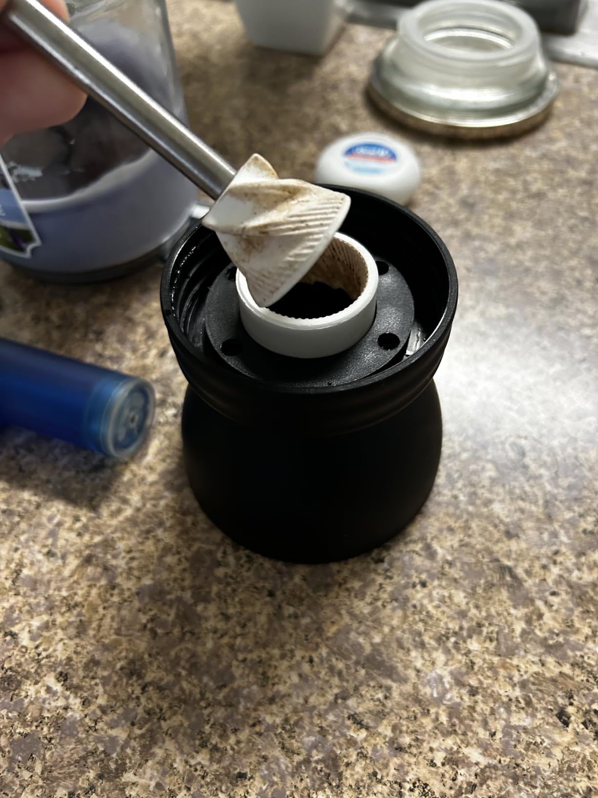 Manual Coffee Grinder 48 Adjustable Settings, 80g Large Capacity, Conical Burr Hand Mill for Home, Travel, Camping, Office, Espresso & Pour Over, 2 Jars customer photo 2