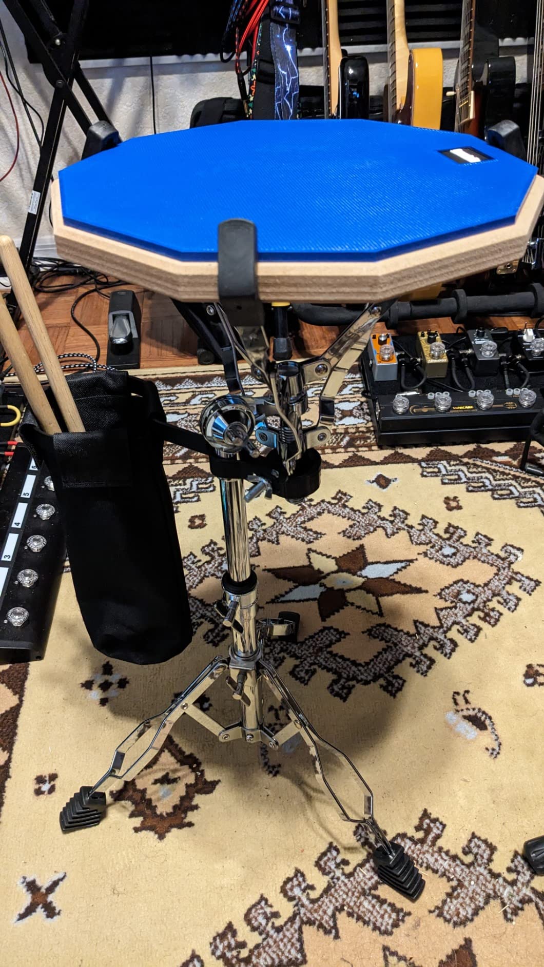 GrowDaily Drum Practice Pad Snare Drum Stand Set 12 In With Blue customer photo 1