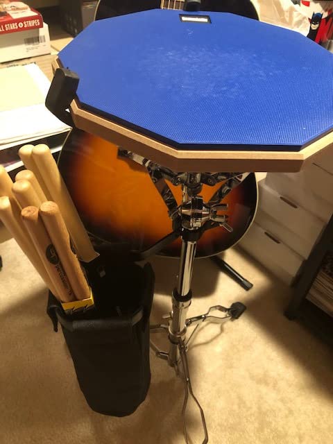 GrowDaily Drum Practice Pad Snare Drum Stand Set 12 In With Blue customer photo 2