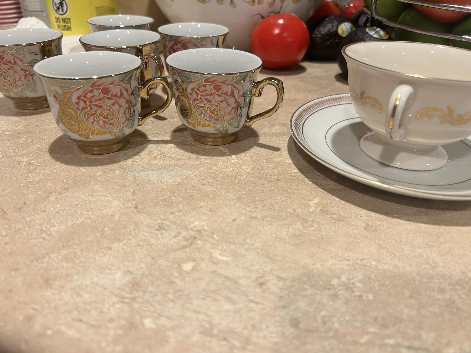 CHANOON Vintage StyleGold-Plated Red Rose Ceramic Tea Set Serving 6 People customer photo 1
