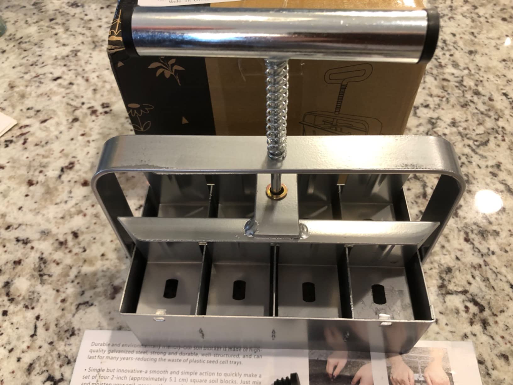 8 Cell Soil Blocker for Seeds Starting, 2 inch Manual Soil Block Maker, Seeds Blocker, Durable Seeds Block Maker, Soil Blocking Tool, Soil Blocker Kit customer photo 1