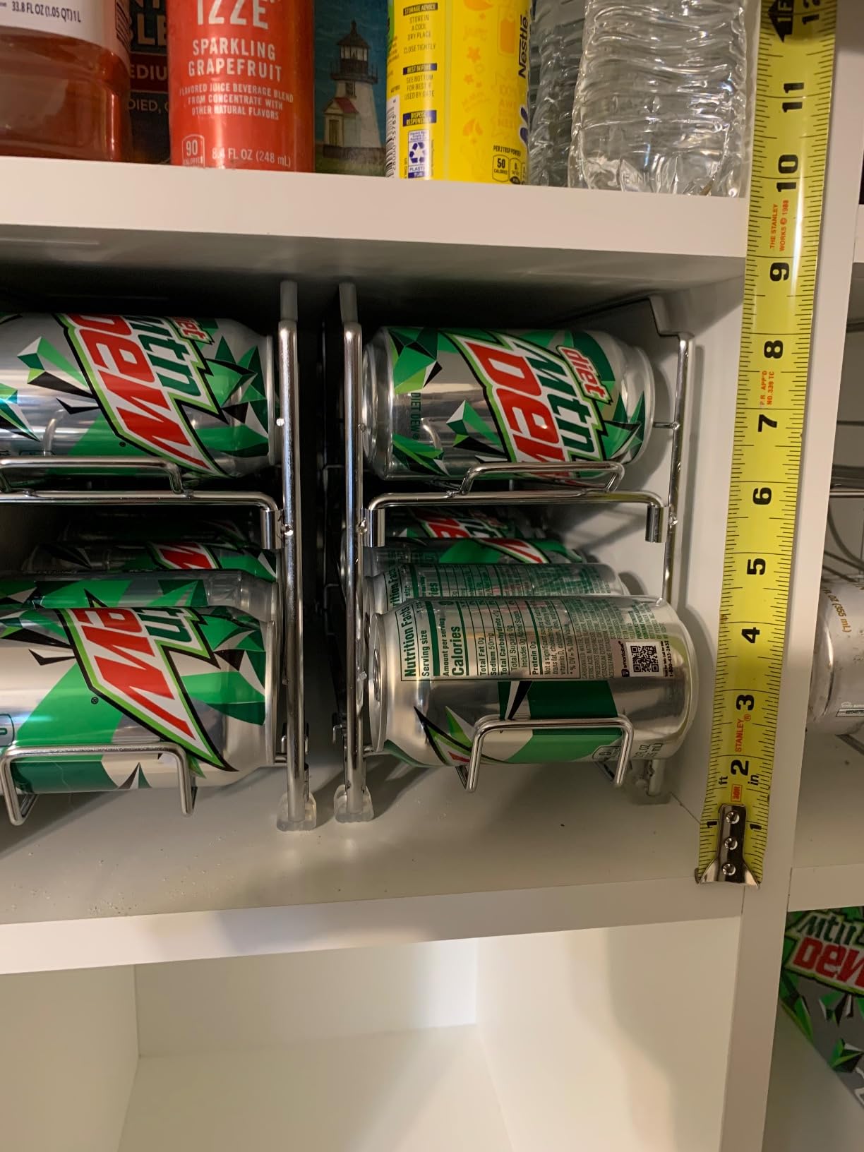 Simple Houseware 4-Pack Soda Can Stackable Rack Dispenser Organizer, Chrome customer photo 1