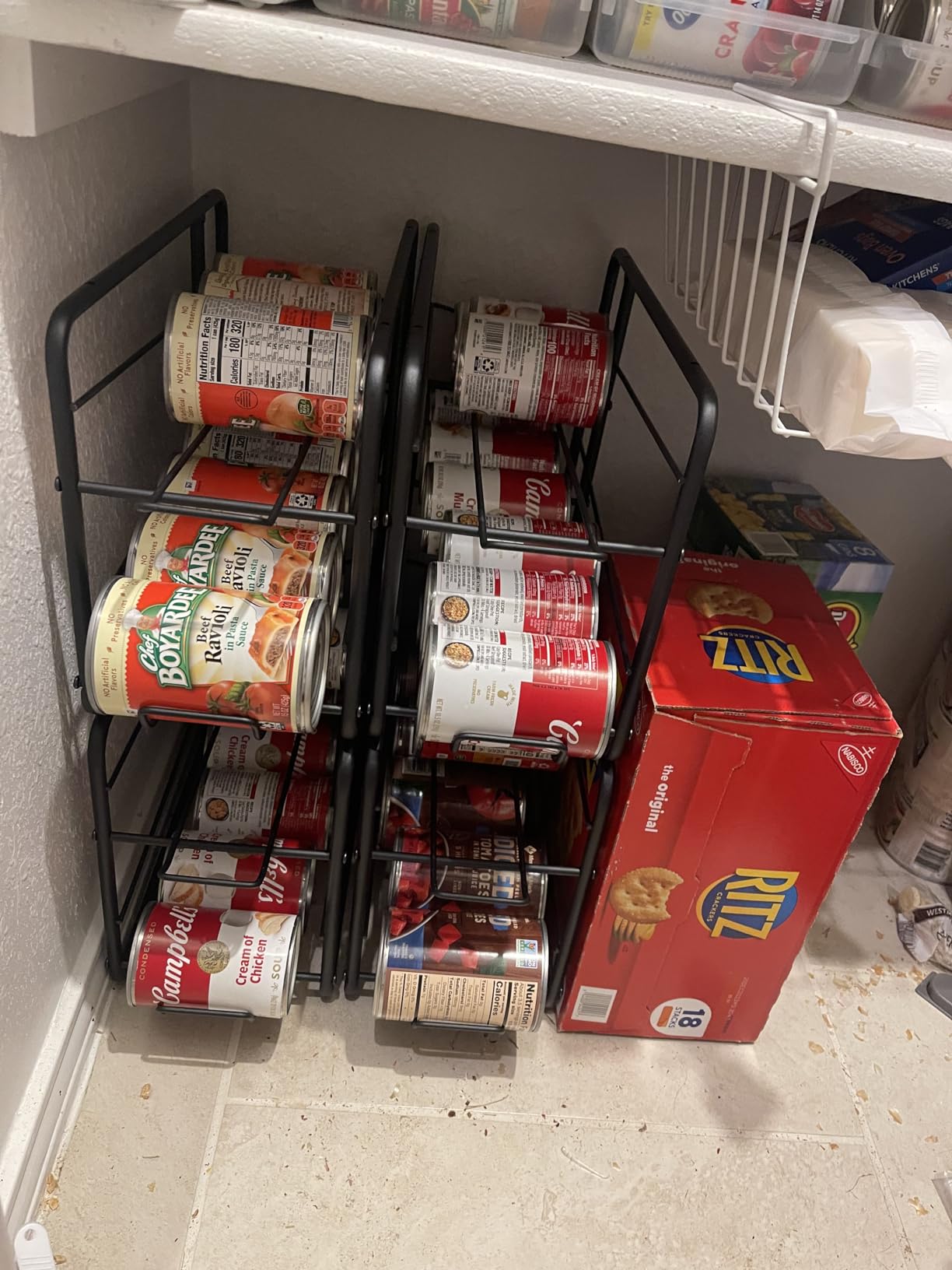 MOOACE 4 Pack Can Organizer for Pantry, Stackable Soda Can Dispenser Rack customer photo 1