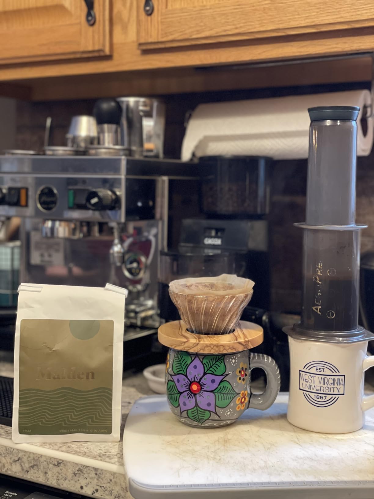 Hario VDGR-02-OV V60 Heat Resistant Glass, Permeable, Coffee Dripper, Olive Wood, 02, Coffee Drip, For 1 to 4 Cups customer photo 2