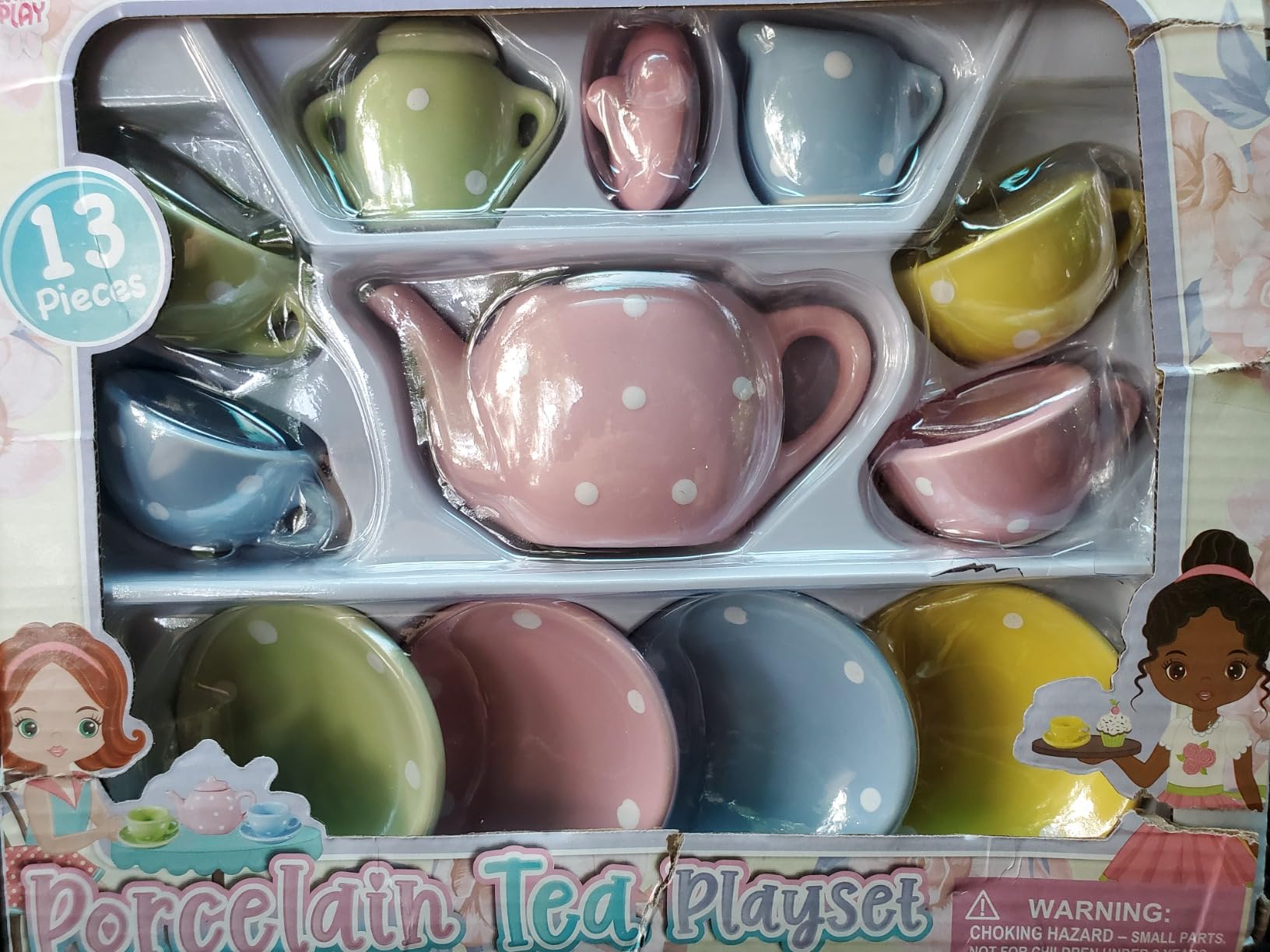 Lollipop Porcelain Tea Set for Little Girls | Kids Tea Party Toy with Teacups and Saucers | Delightful Girls Tea Set for Ages 4-12 | Charming Porcelain Tea Cups for Childs -13 pcs Teacups Sets customer photo 2