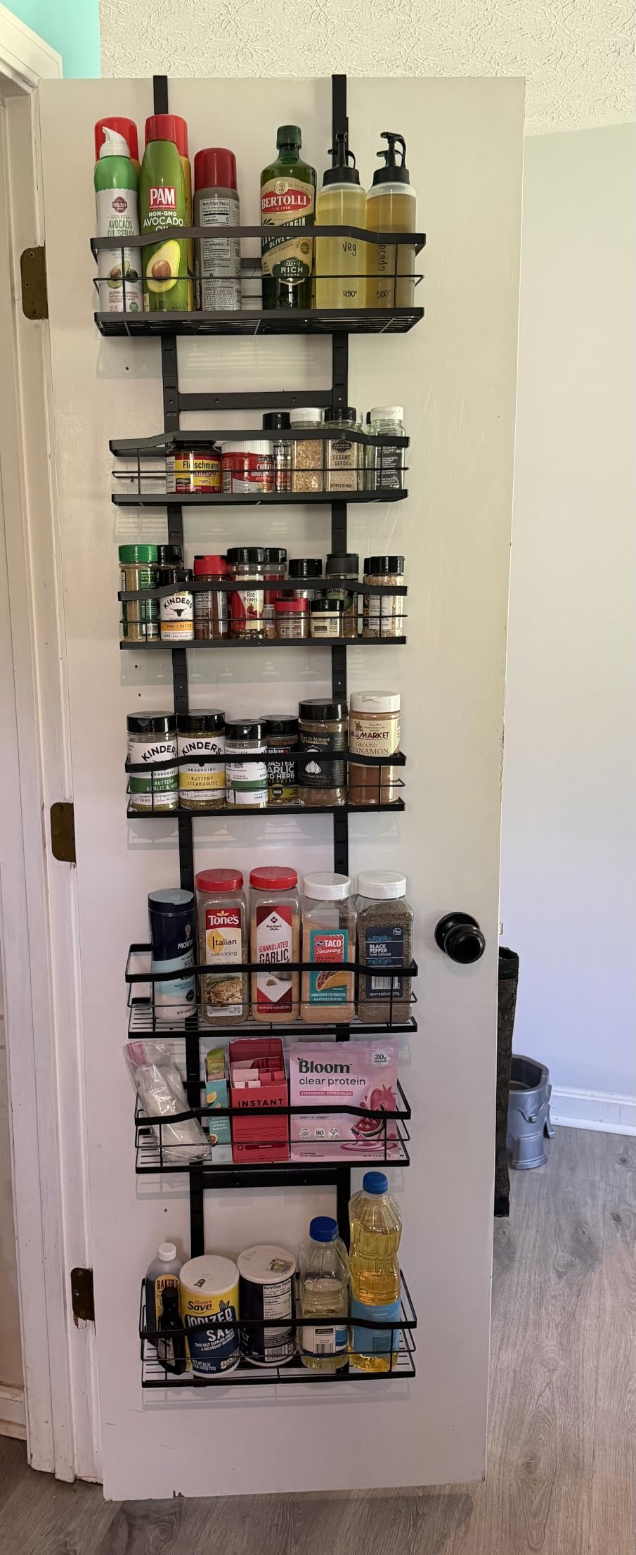 Moforoco White 9-Tier Over The Door Pantry Organizer, Pantry Organization And Storage, Metal Hanging Spice Rack Shelves Door, Home & Kitchen Essentials, Laundry Room Bathroom Organization customer photo 2