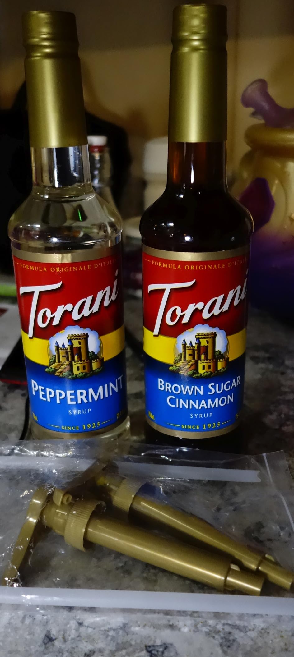 Torani Coffee Syrup Variety Pack - Vanilla and Caramel Syrup for Coffee with 2 Jimoco Syrup Pump Dispenser Compatible with Torani Syrup customer photo 1