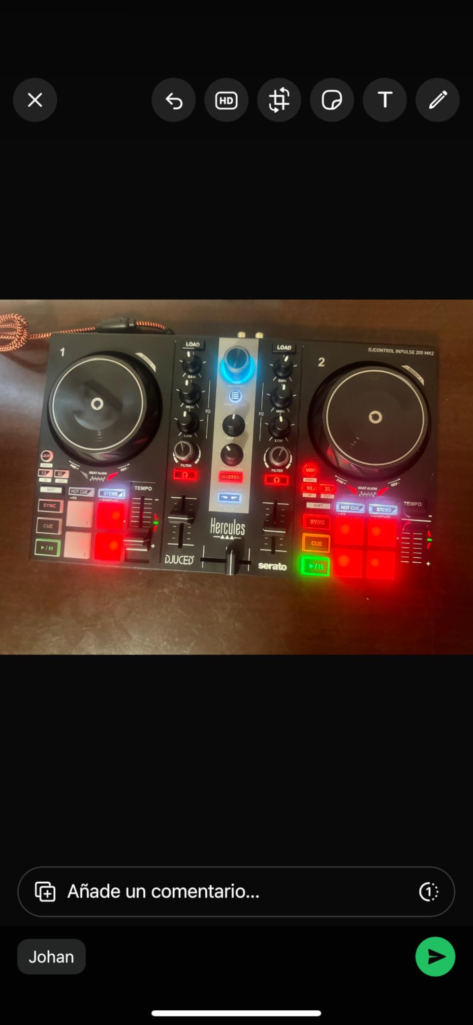 Hercules DJControl Inpulse 200 MK2 — Ideal DJ Controller for Learning to Mix — Software and Tutorials Included, Black customer photo 1