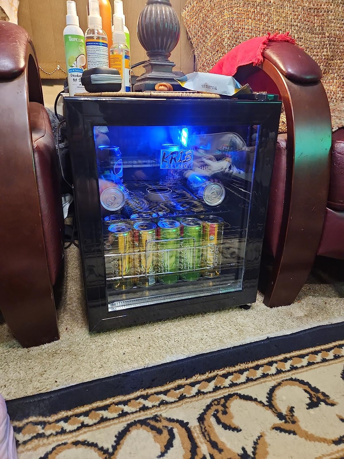 KRIB BLING Beverage Refrigerator 75 Can Freestanding Beverage Cooler Black customer photo 2