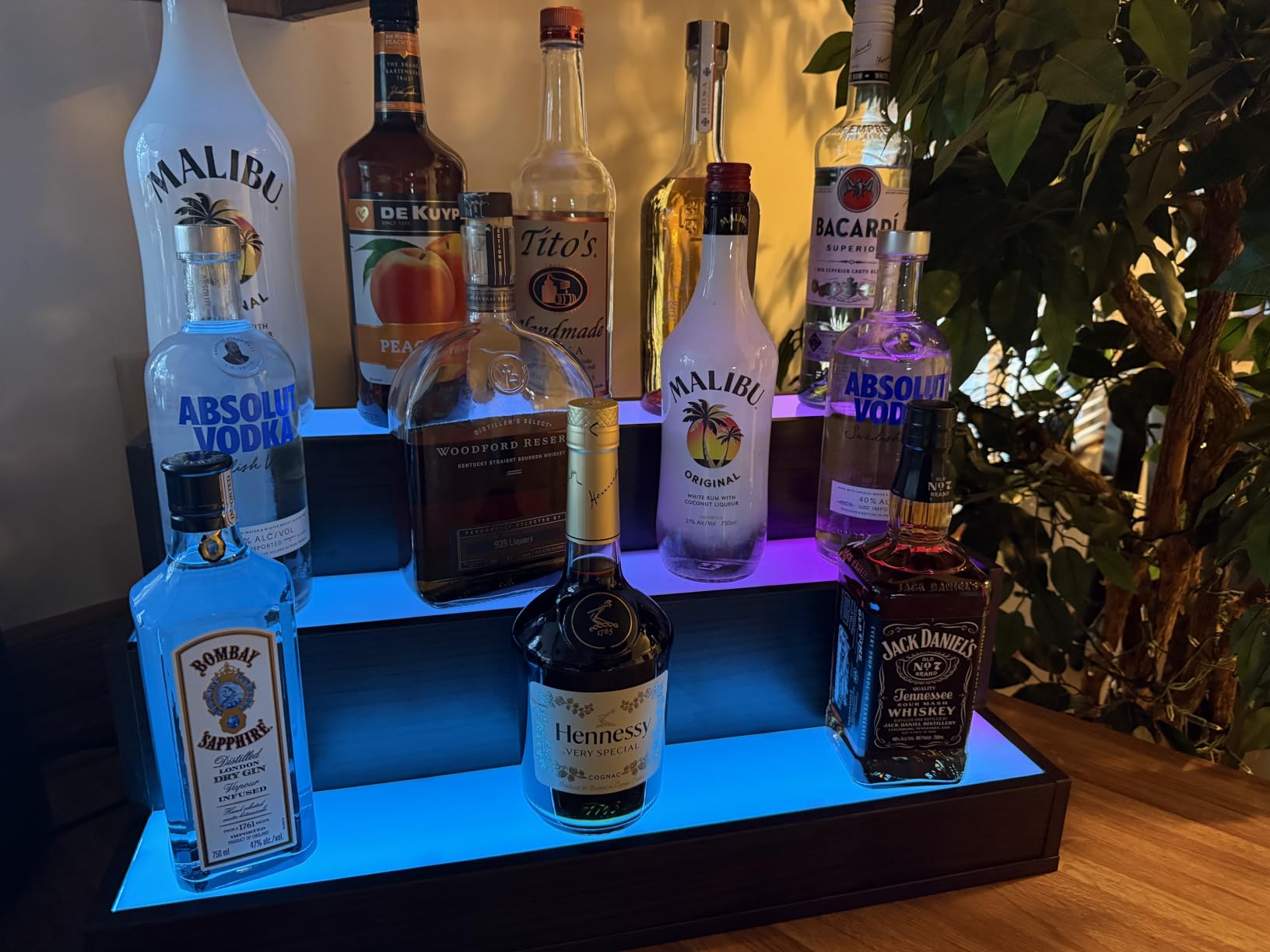 Cubehom Wine Rack LED Liquor Bottle Display Shelf for Home Bar Stand Decor customer photo 2