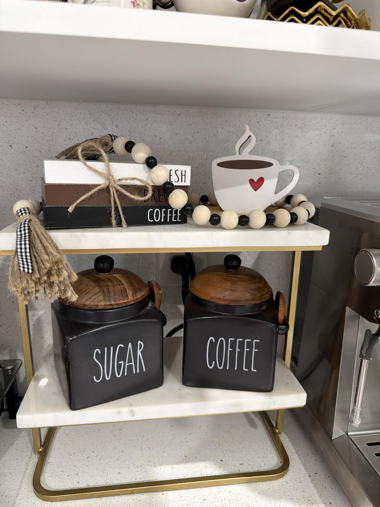 Coffee Bar Decor, 6 PCS Coffee Bar Sign Decorations Coffee Station Decor customer photo 2