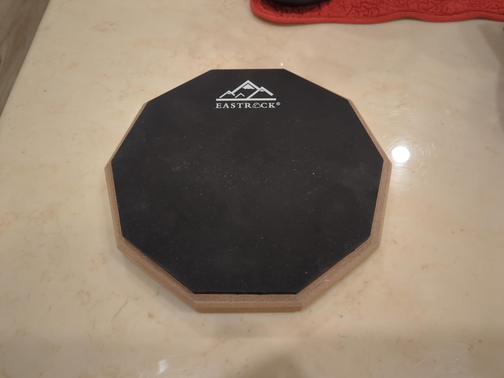 EASTROCK 8 Inches Practice Drum Pad, Double Sided Silent Drum Pad, Black customer photo 1