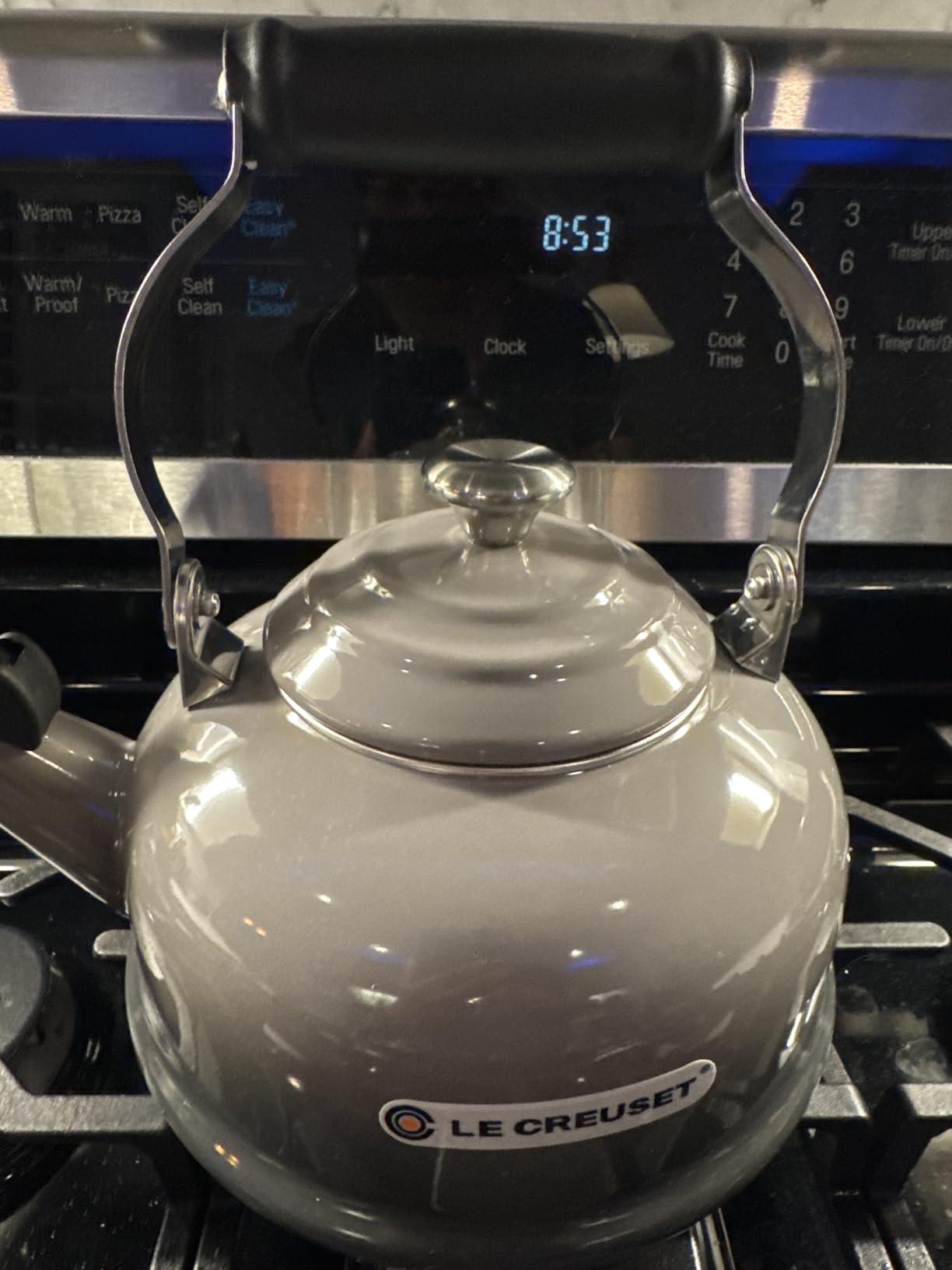 Le Creuset Enamel On Steel Whistling Tea Kettle, 1.7 qt., Stainless Steel customer photo 1