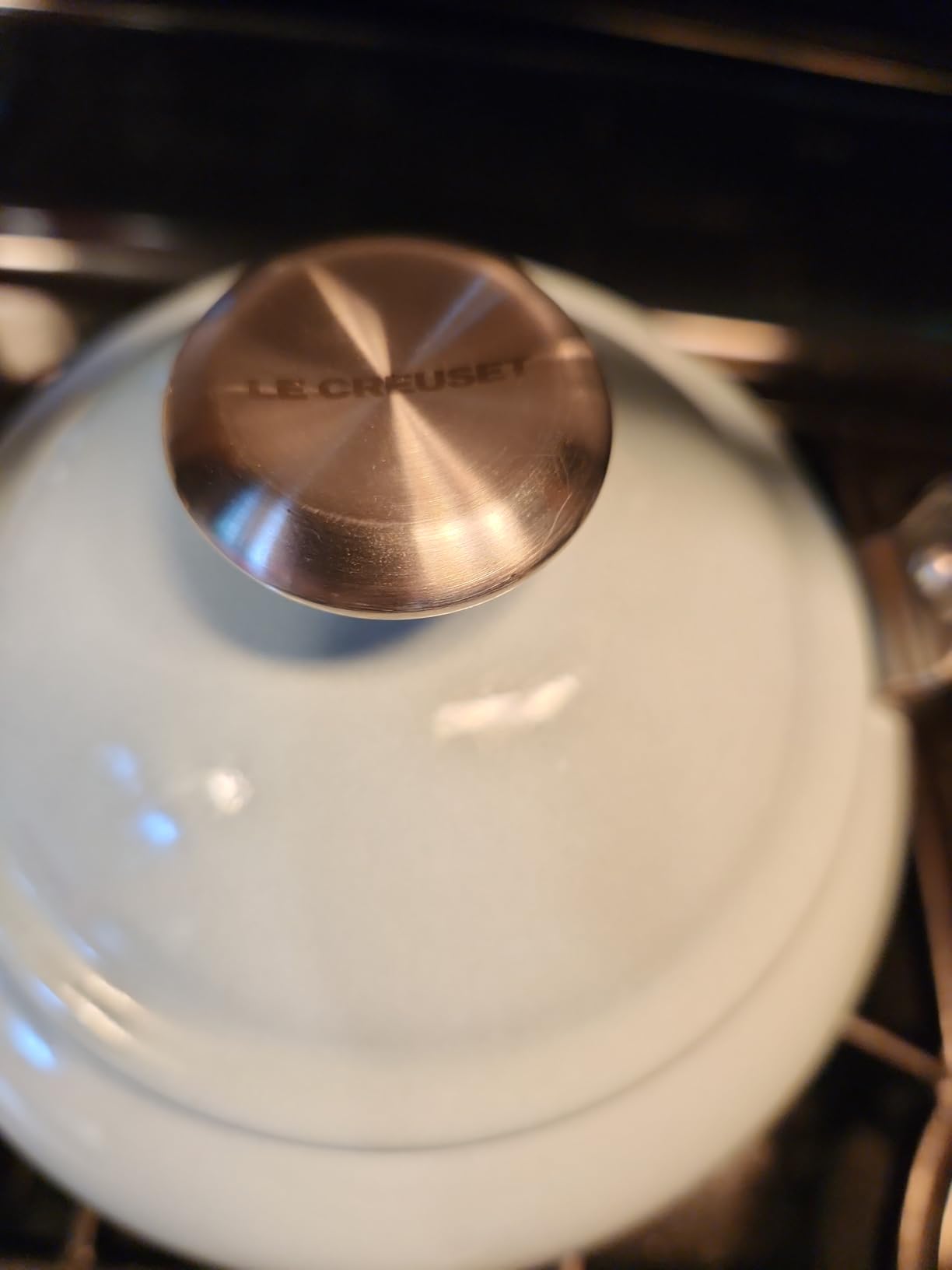 Le Creuset Demi Tea Kettle with Metal Finishes, 1.25 qt., Stainless Steel customer photo 1