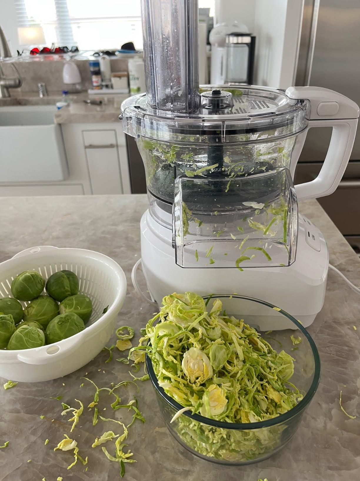 Cuisinart 9-Cup Continuous Feed Food Processor with Fine and Medium Reversible Shredding and Slicing Disc, Universal Blade, Continuous-Feed Attachment, and In-Bowl Storage (Gray) customer photo 1