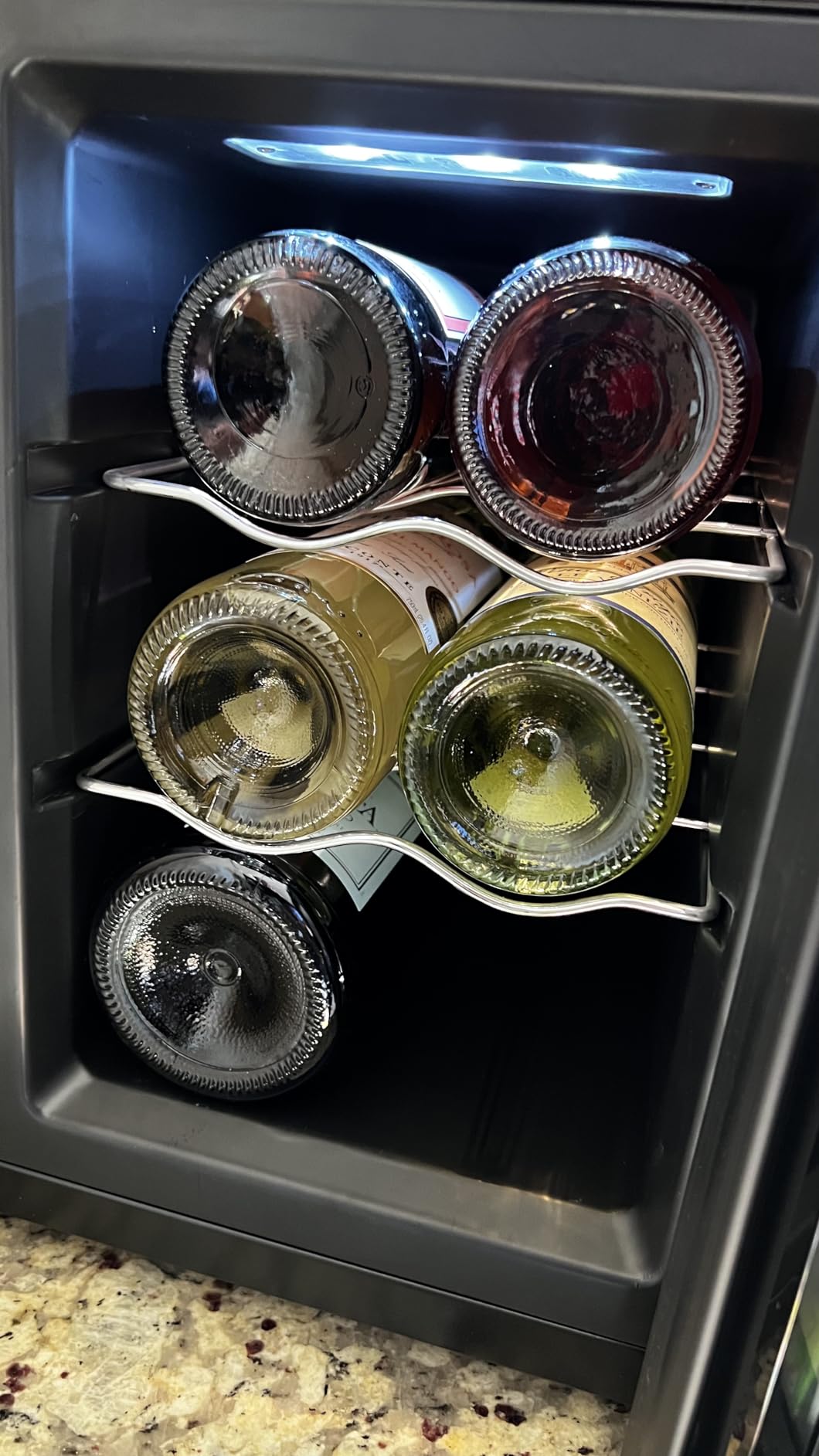 KingChii 6 Bottle Thermoelectric Wine Cooler Refrigerator Advanced Cooling Technology, Stainless Steel & Tempered Glass For Red Wine, Champagne for Home, Kitchen, or Office customer photo 1