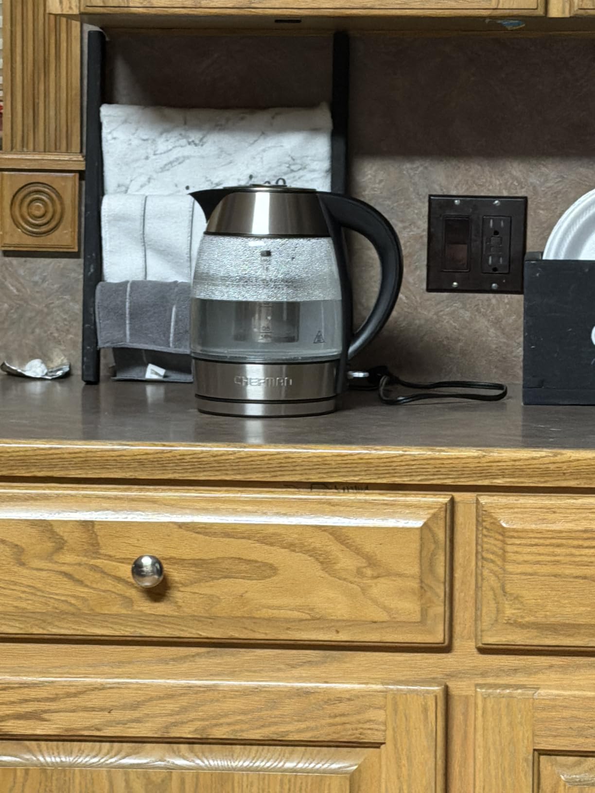 Chefman Glass Electric Kettle for Boiling Water, 1.8L 1500W, with Tea Infuser, Keep Warm Function, Auto Shut Off, Boil-Dry Protection, BPA Free, Hot Water Boiler, Electric Tea Kettle - Stainless Steel customer photo 2