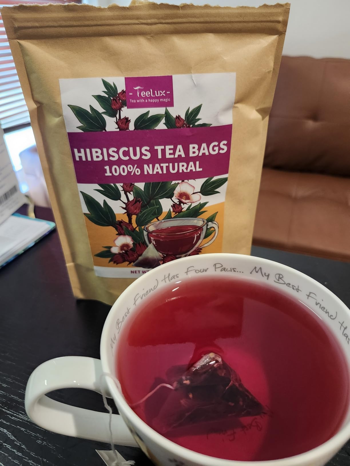 TeeLux Hibiscus Iced Tea Bags, Pitcher Size Hibiscus Flowers Tea, 20 Count customer photo 2