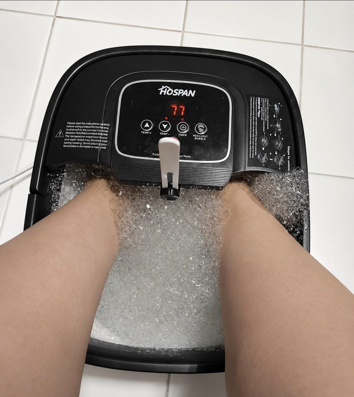 HOSPAN Collapsible Foot Spa, Foot Bath Massager with Heat, Bubble & Massage customer photo 2