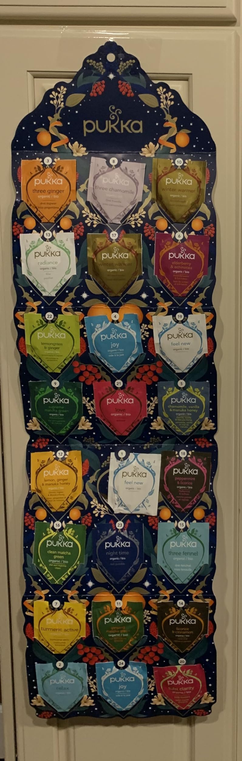 Pukka 2023 Advent Calendar Organic Tea, Herbal Tea Variety Pack, Selection of 24 Delightful Black & Green Teas and Infusions, 100% Organic customer photo 2