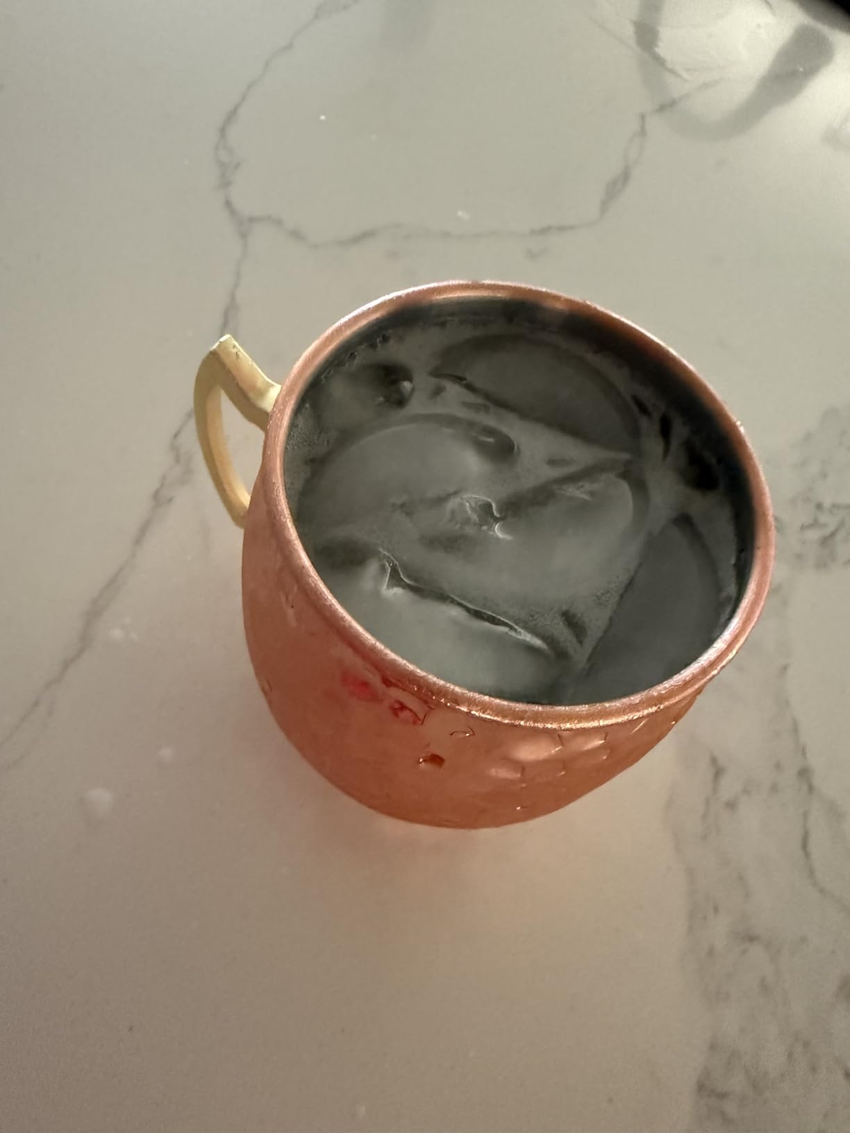 Amrules 4 Pcs 16oz Moscow Mule Mugs Hammered with Angled Handle, Copper | 304 Stainless Steel Lining, Delicate Hammered Finish, Firm Handle, for Cold Drinks, Cocktails, Wine, Beer, Bars & Parties customer photo 1