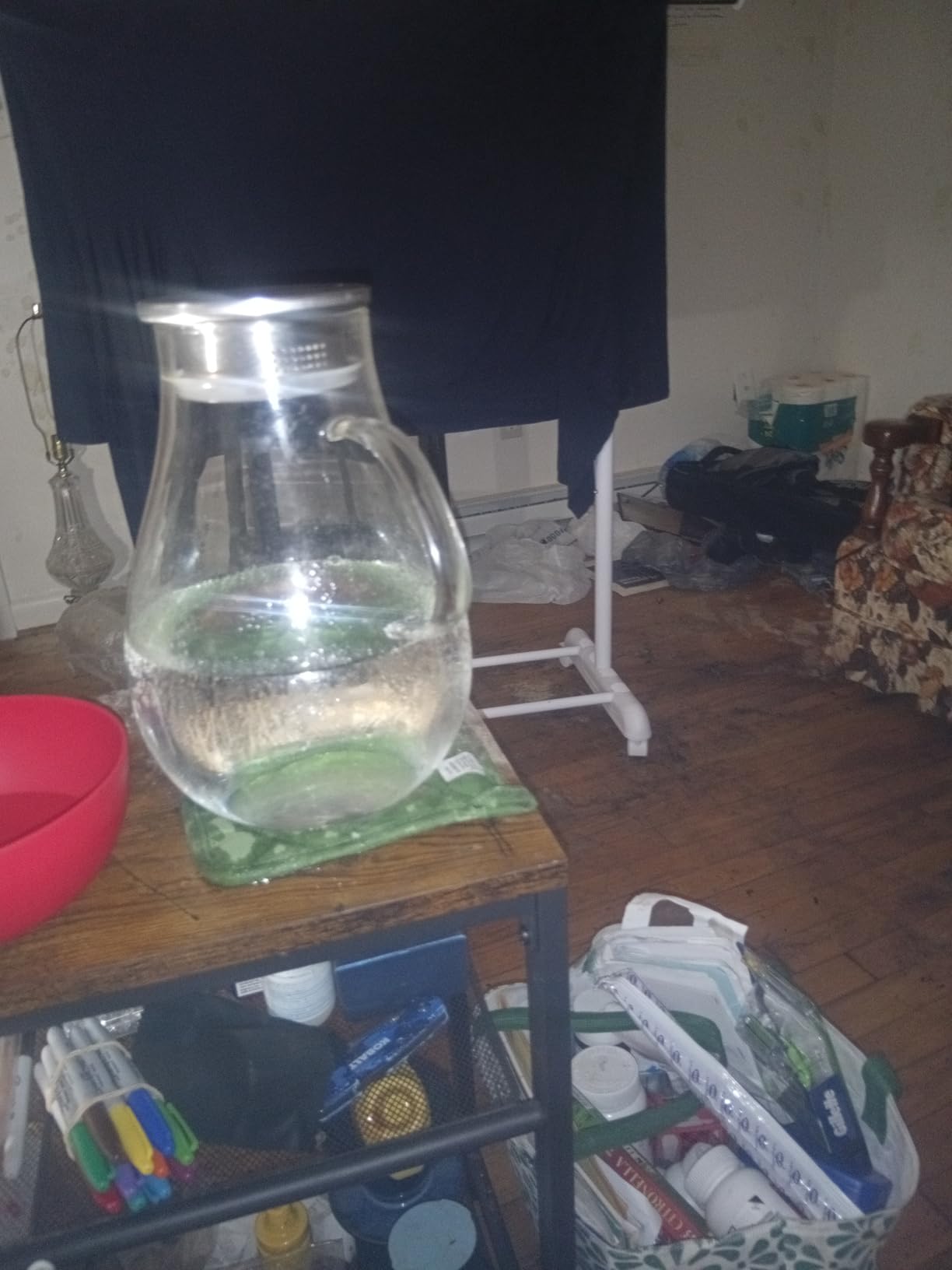 1 Gallon Glass Pitcher with Lid and Handle, Hot & Cold Water Jug, Extra-Wide Mouth Beverage Carafe for Juice, Iced Tea & Drinks customer photo 1