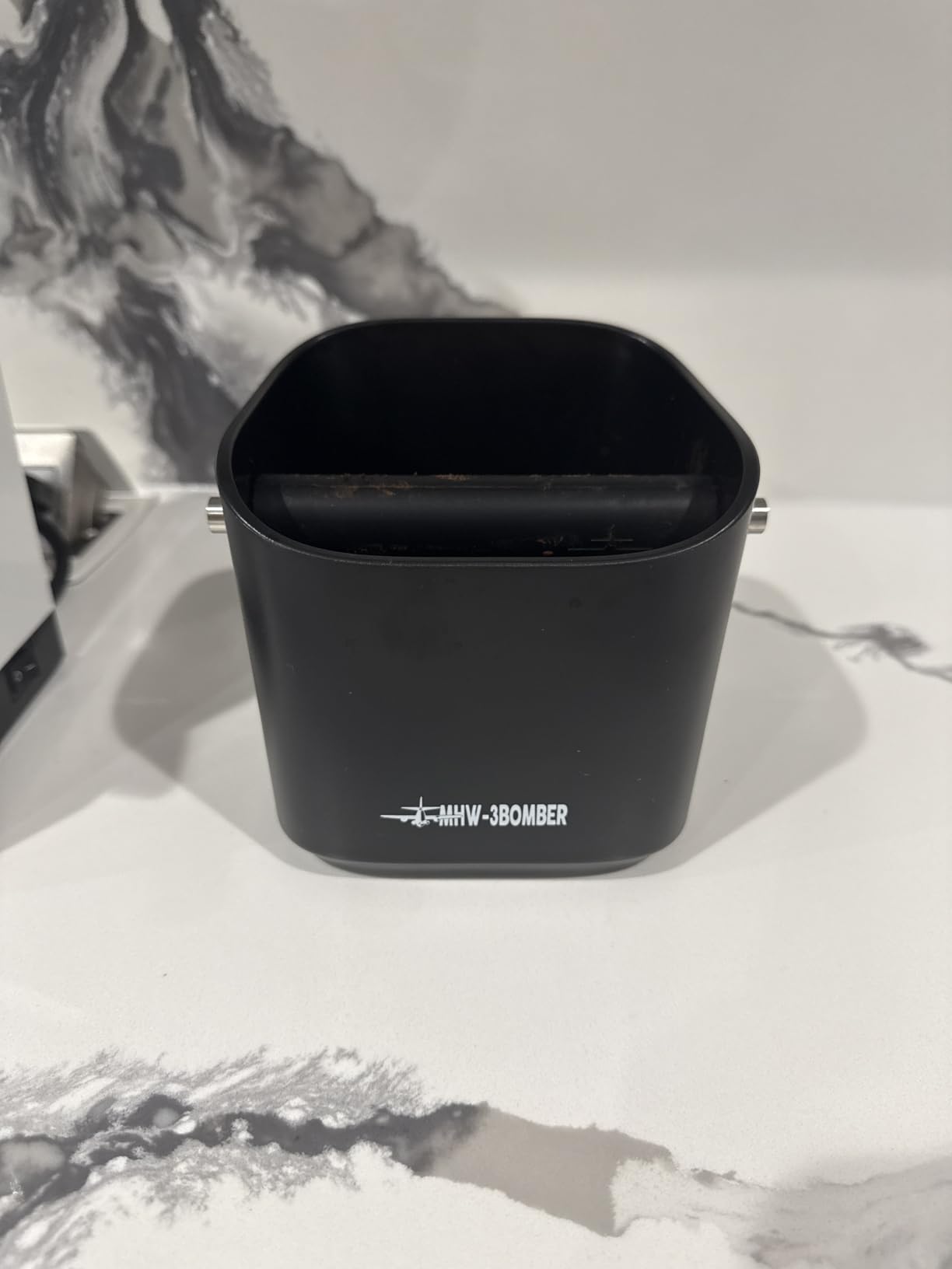 MHW-3BOMBER Espresso Knock Box, 1.2L(15 Cups) Coffee Knock Box with Removable Knock Bar and Anti-slip Pads for Espresso Puck, Coffee Ground, Durable Espresso Accessories, Black GB5967B customer photo 2