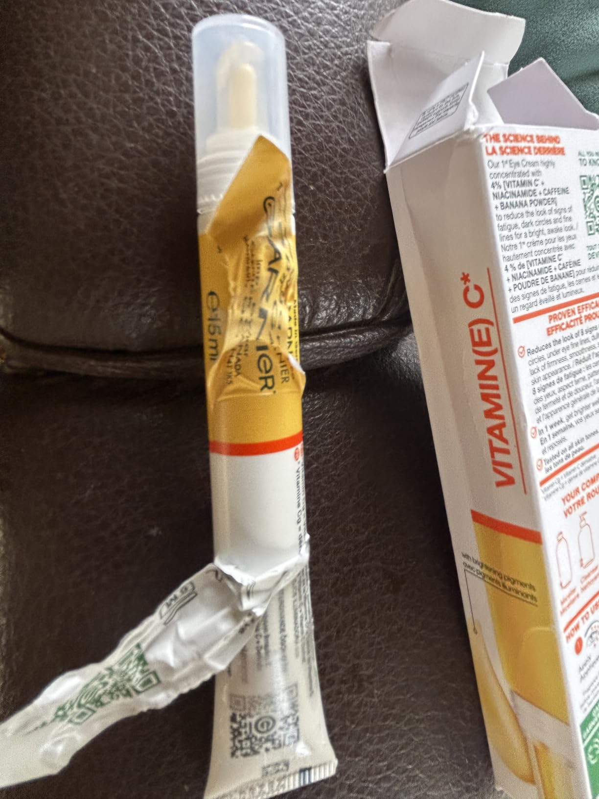 Garnier Eye Cream, With 4% Vitamin C, Brightening Eye Treatment For Dark Circles, Prevents Under Eye Bags And Puffiness, Vitamin C*, 15ml customer photo 2