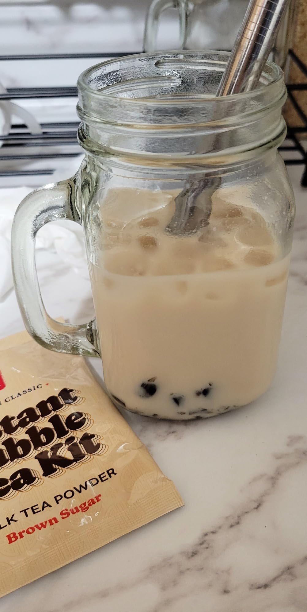 Pocas Bubble Tea Kit, Brown Sugar 2-Pack – Instant Milk Tea Powder with Authentic Tapioca Pearls for Instant Bubble Tea, 10 Kits customer photo 1