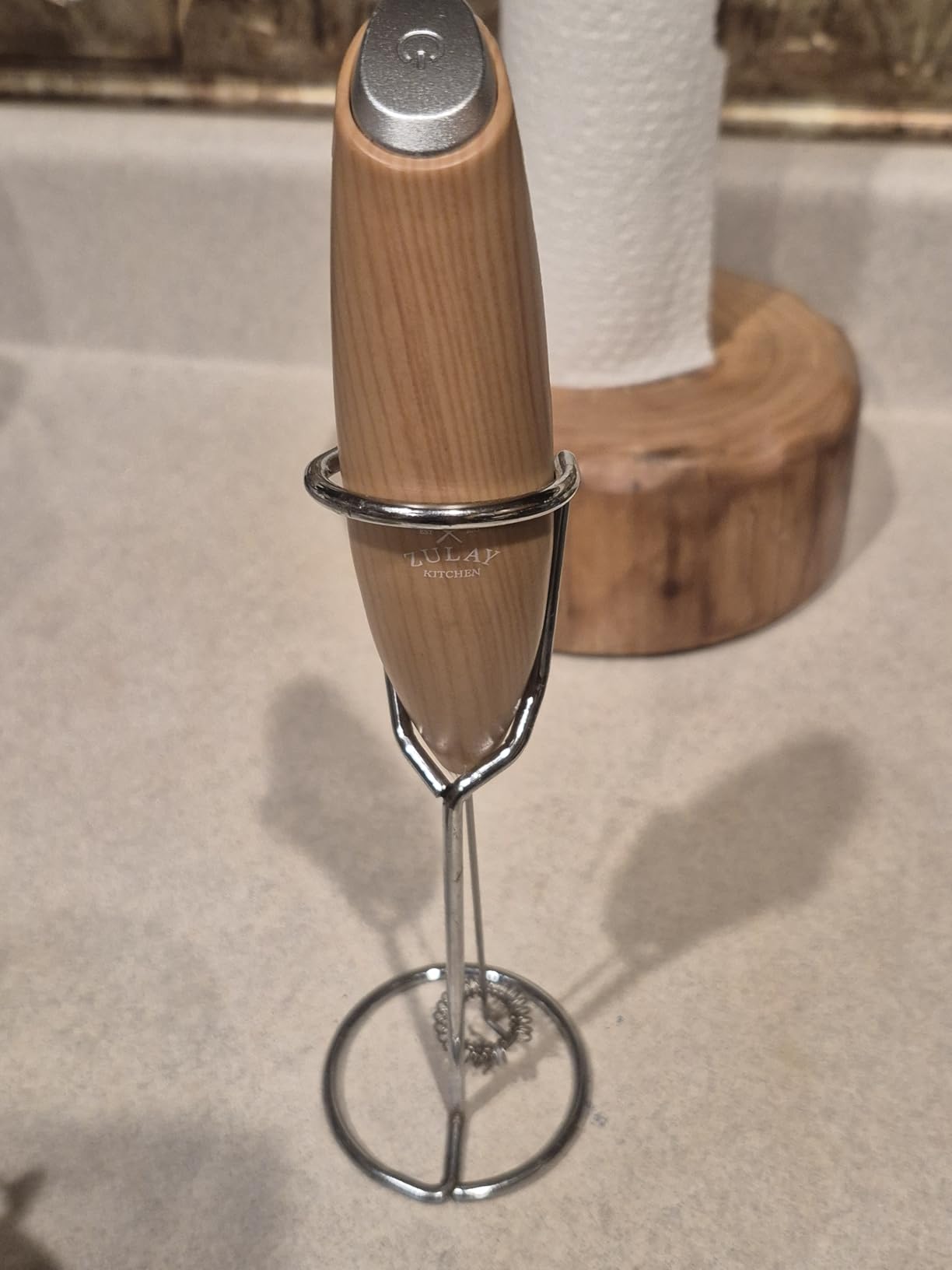 Zulay Kitchen Milk Frother Handheld - Mini Frother Wand, Milk Mixer, Drink Whisk for Coffee, Matcha Essentials & More, Stick Frother for Protein Shakes, Froster Mixer - AA Batteries Included - Black customer photo 2