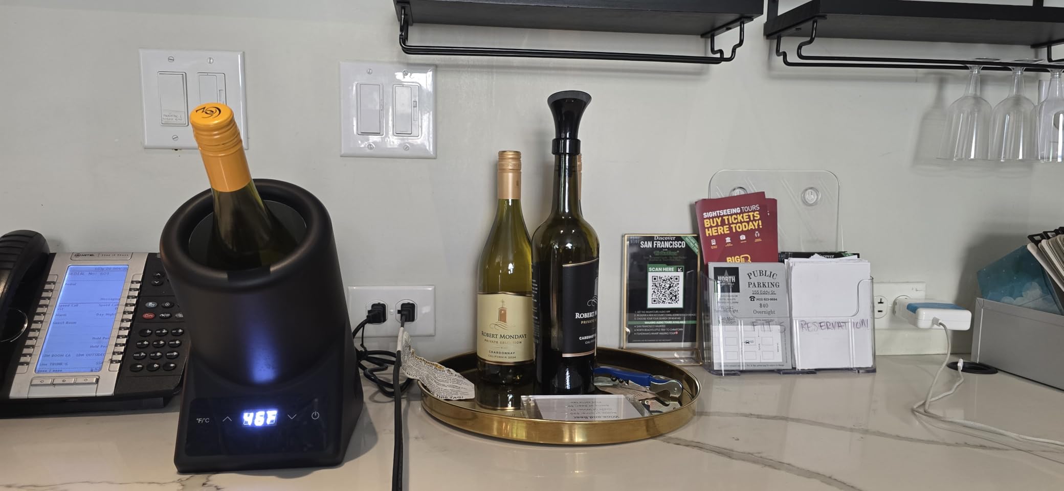 Wine Chiller Electric, Single Bottle Cooler for 750ml Wine or Some Champagne, Portable Cellars Keep Cold Up to 24h, Iceless Chiller at Poolside Party, Gift for Lover customer photo 1
