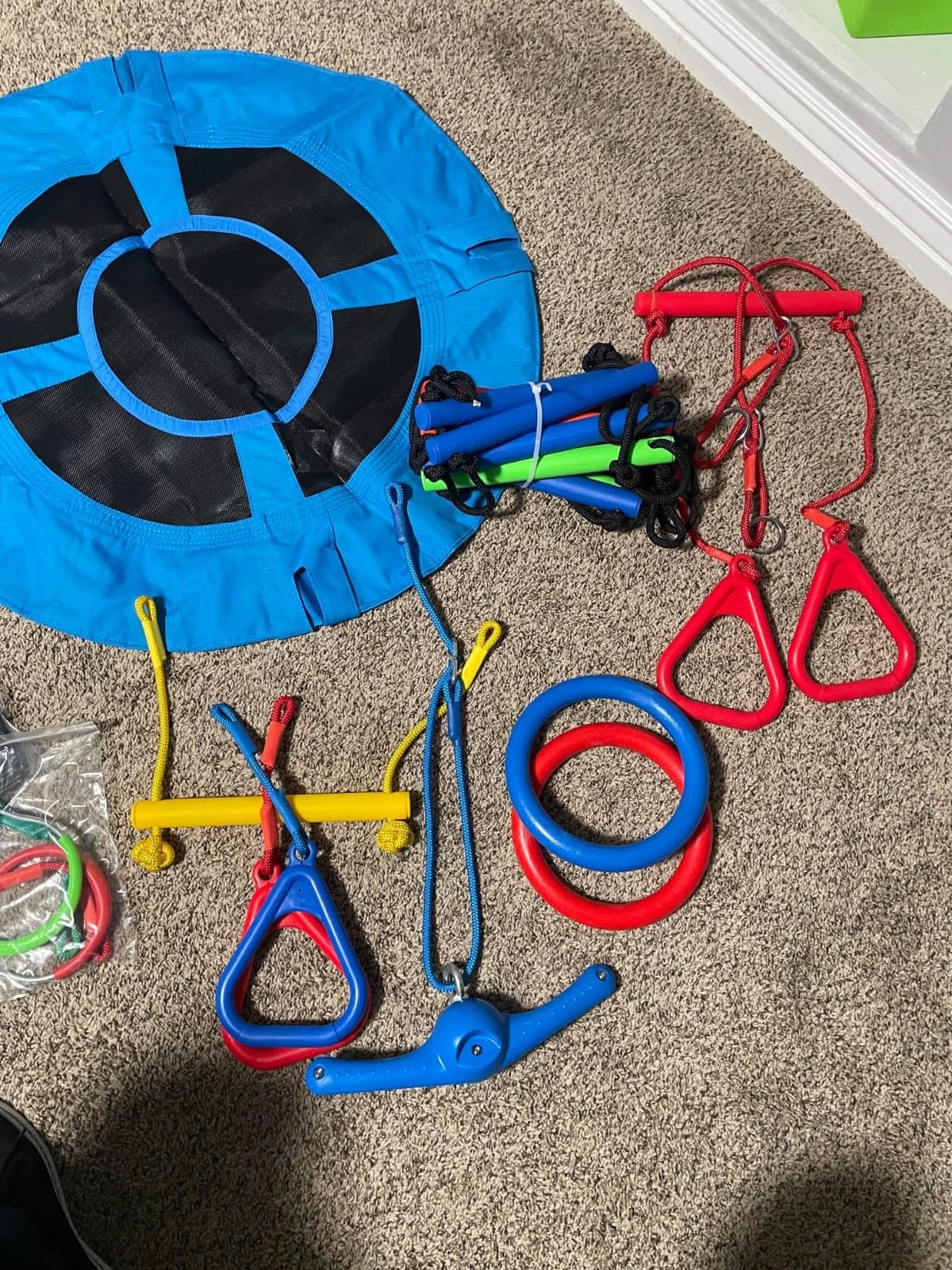 Hapfan 65 ft Ninja Warrior Obstacle Course for Kids with Saucer Tree Swing customer photo 1