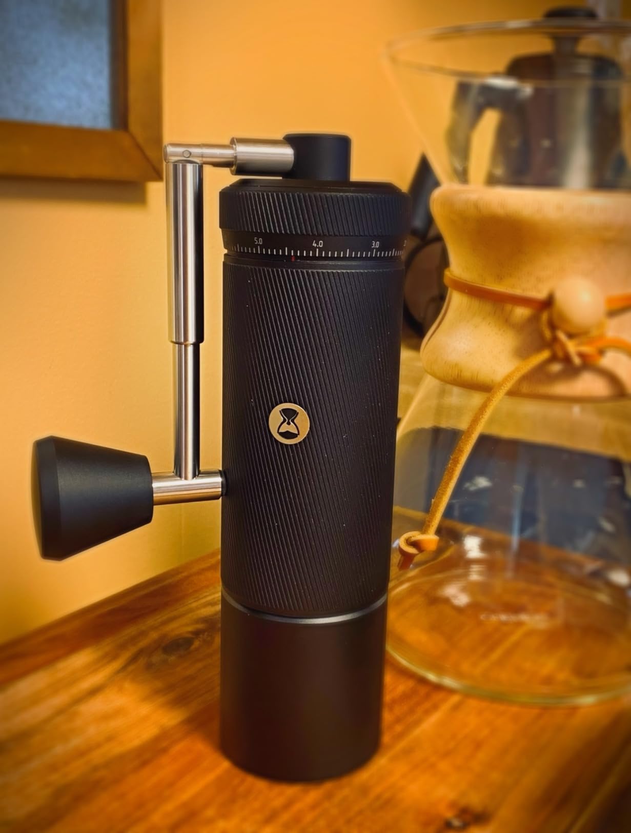TIMEMORE S3 Manual Coffee Grinder with External Adjustment and Stainless Steel Patented Burr,Hand Coffee Grinder High Presicion Premium Expresso Coffee Grinder Chestnut S3, Black customer photo 1