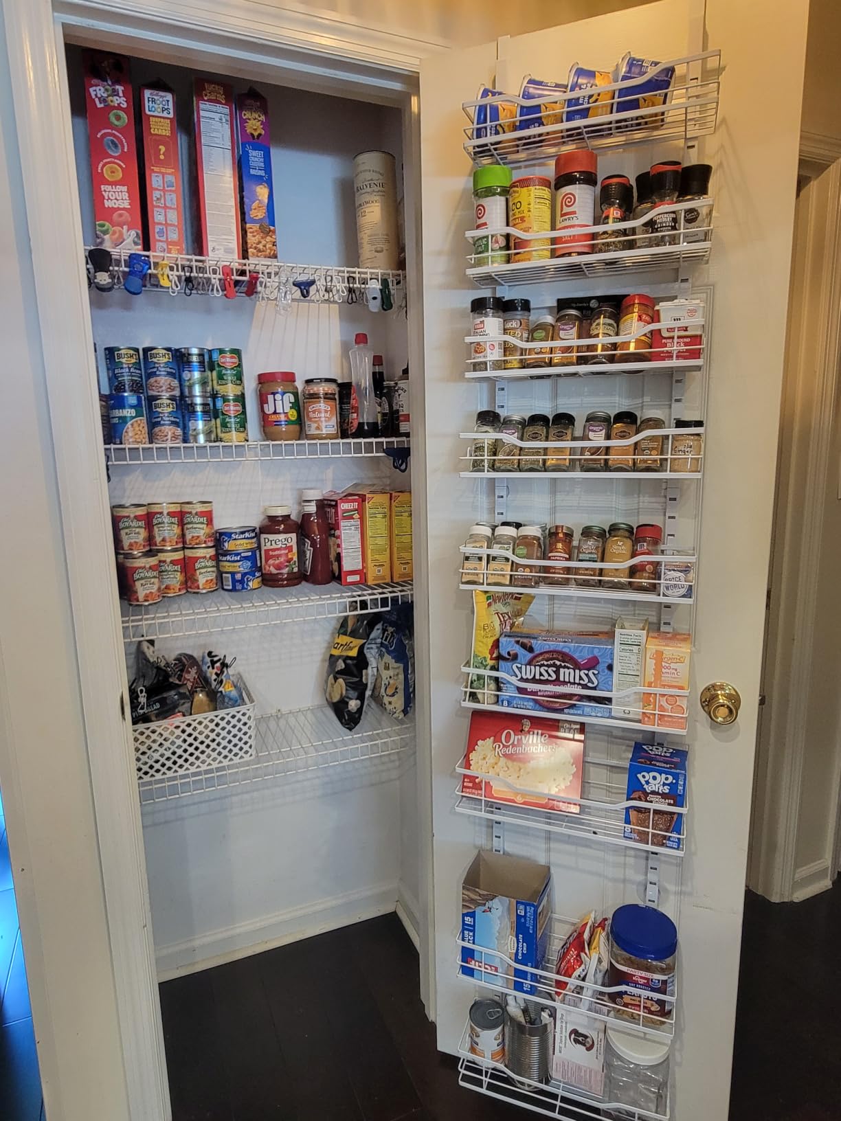 Eastherry Over The Door Pantry Organizer,9-Tier Over The Door Organizer with Adjustable Basket,Metal Hanging Pantry Organizers and Storage for Kitchen, Back of Door Seasoning Rack customer photo 1