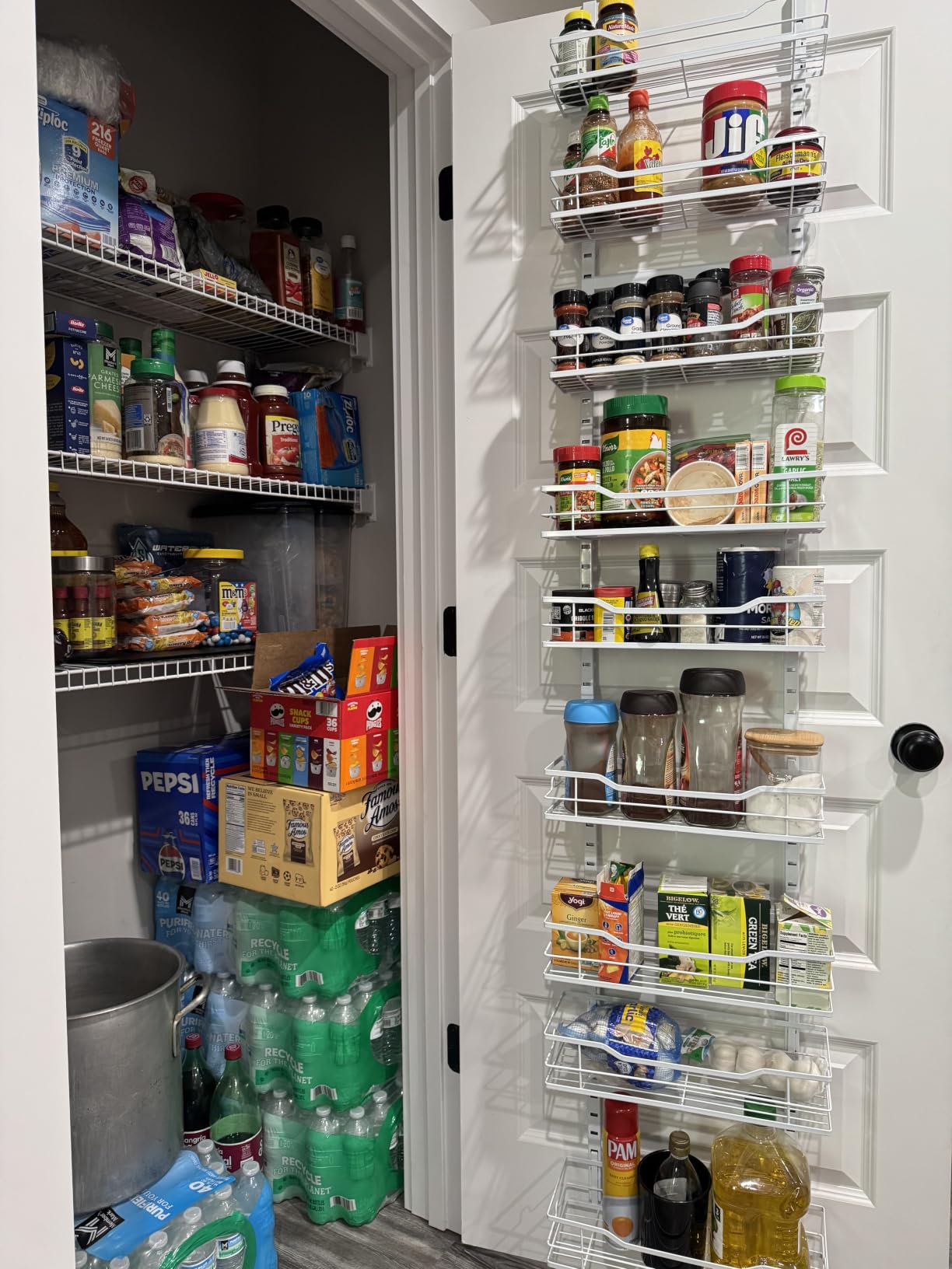 Eastherry Over The Door Pantry Organizer,9-Tier Over The Door Organizer with Adjustable Basket,Metal Hanging Pantry Organizers and Storage for Kitchen, Back of Door Seasoning Rack customer photo 2