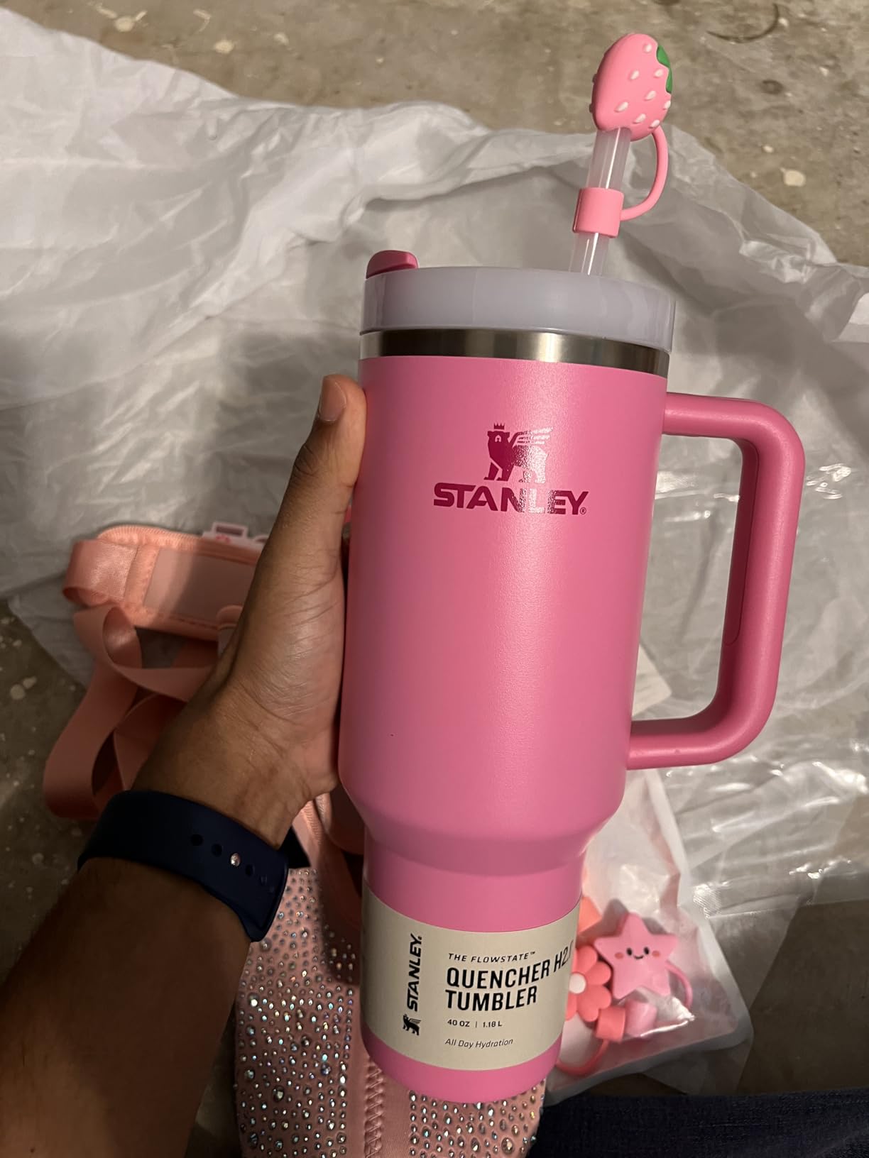 STANLEY Quencher H2.0 Tumbler with Handle and Straw 30 oz | Flowstate 3-Position Lid | Cup Holder Compatible for Travel | Insulated Stainless Steel Cup | BPA-Free | Rose Quartz 2.0 customer photo 2