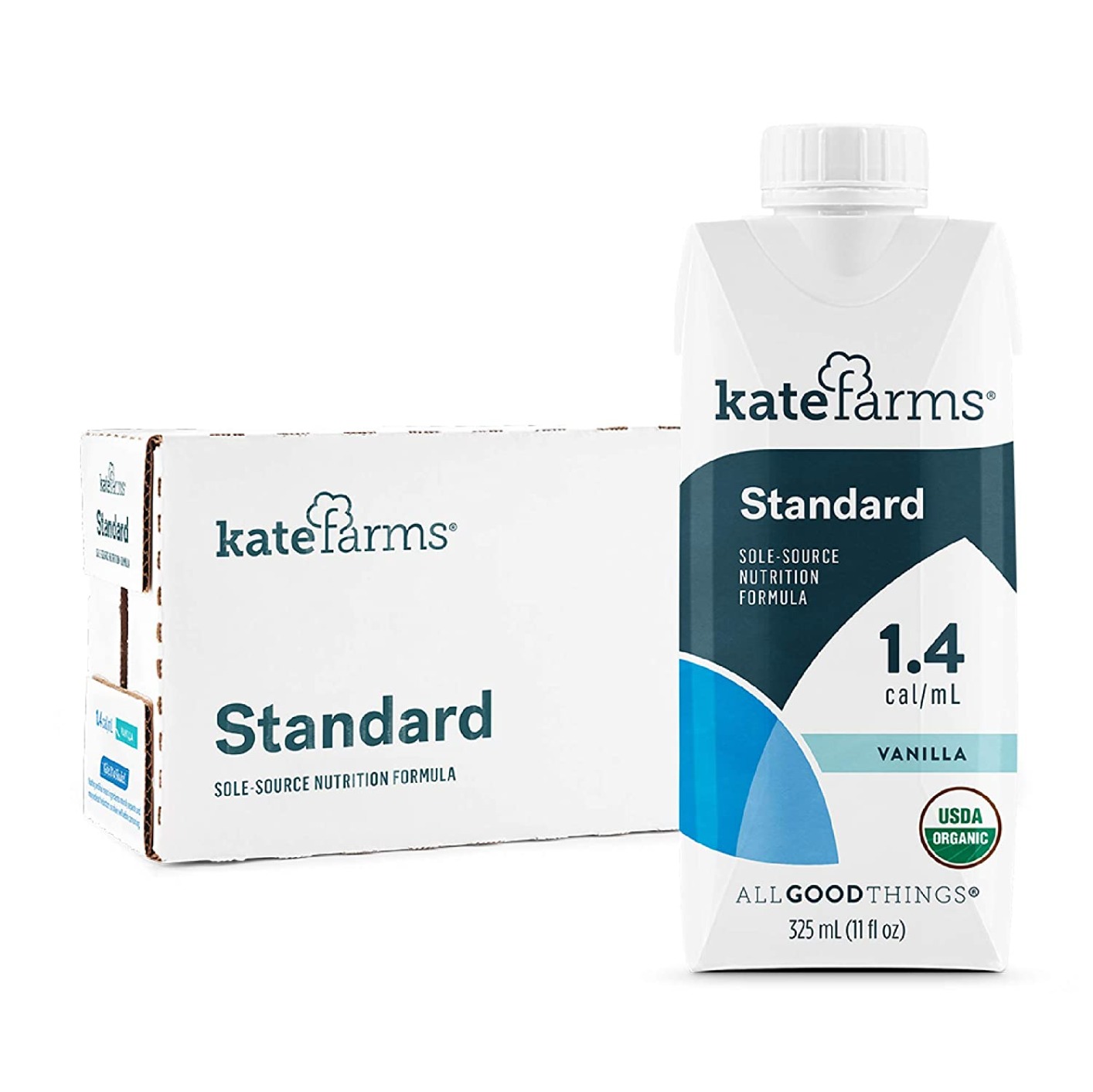 KATE FARMS Organic 1.4 High Calorie Shake, Vanilla, 20g Protein, 6 Pack customer photo 1
