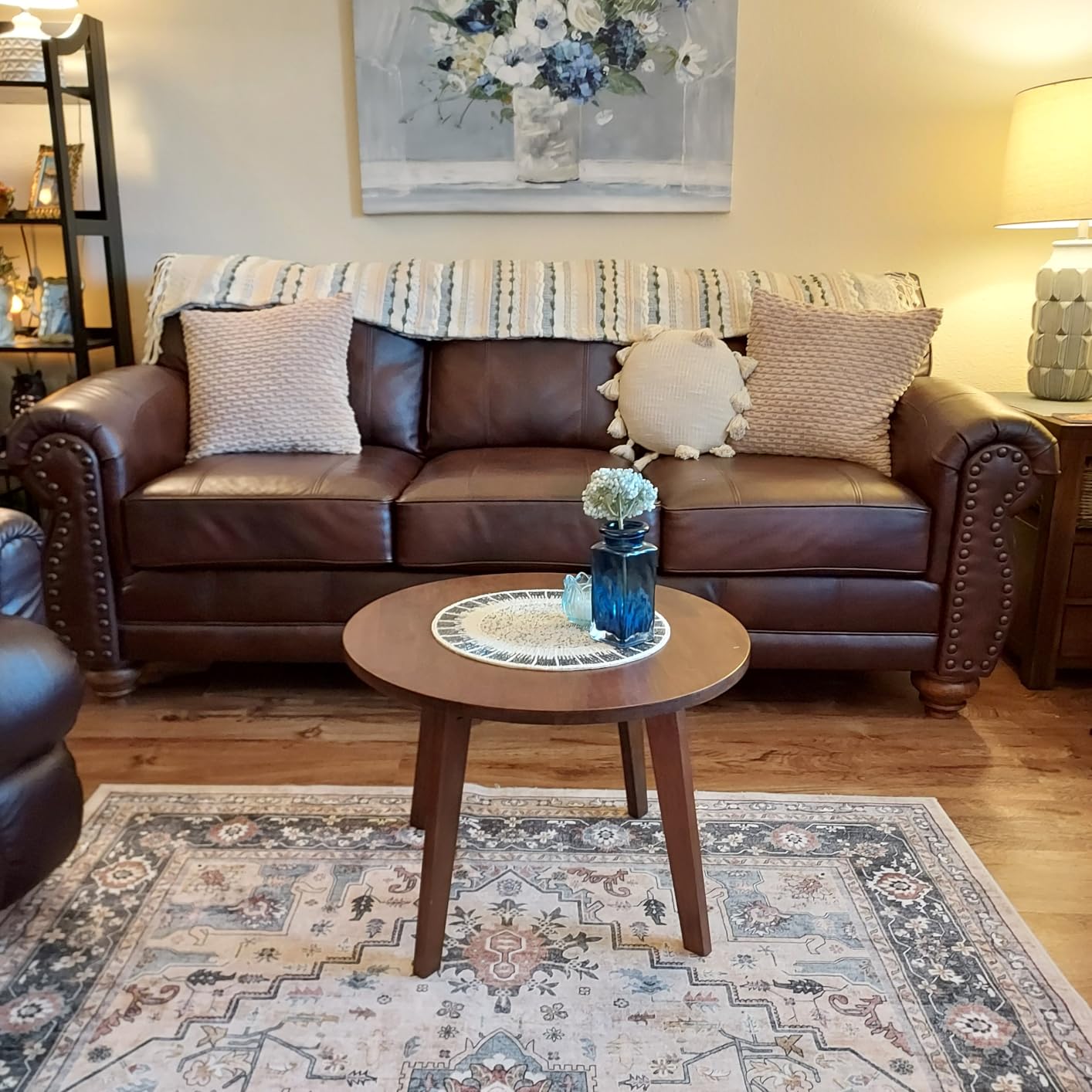 American Trails Genuine 100% Hardwood Round Coffee Table - Hand-Wiped Walnut customer photo 2
