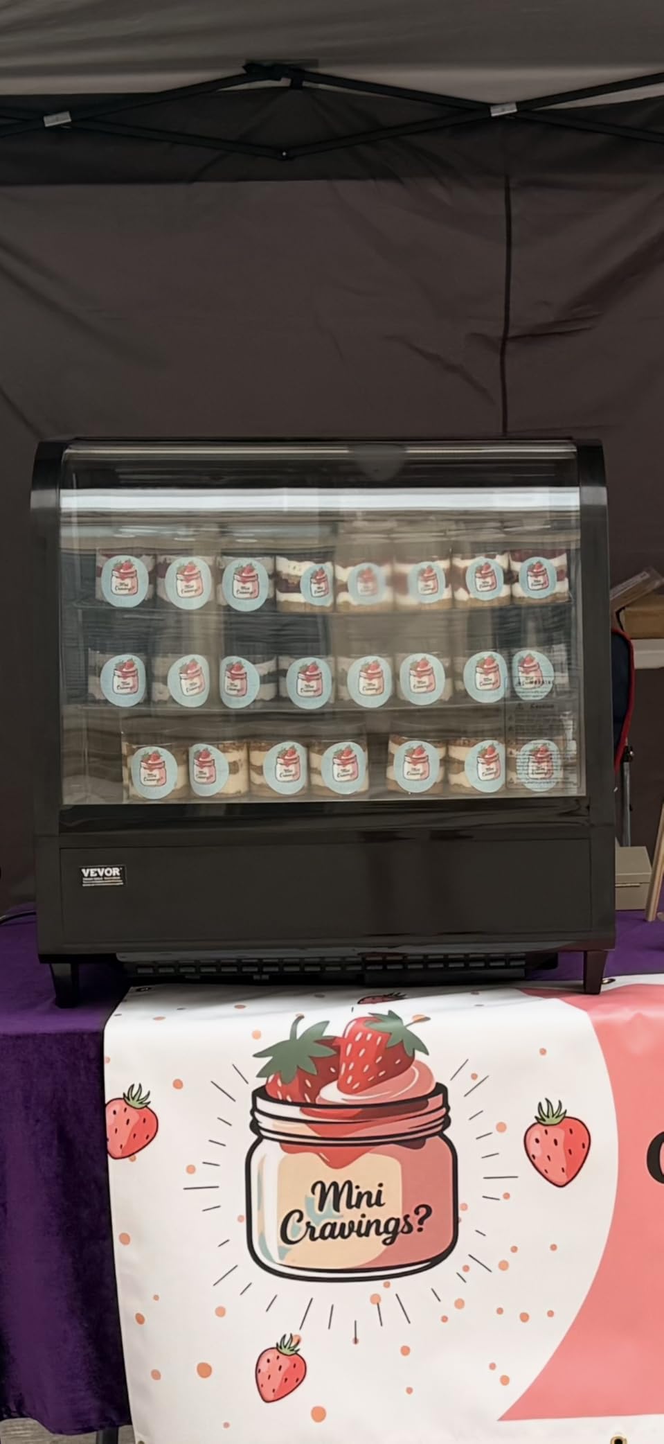 VEVOR Refrigerated Display Case, 3.5 Cu.Ft./100L, 2-Tier, Countertop Pastry Display Case Commercial Display Refrigerator with LED Lighting, TURBO Cooling, Frost-Free Air-Cooling customer photo 1