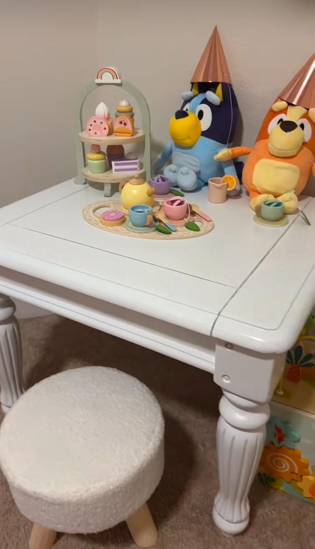 Lonico Wooden Tea Party Set for Little Girls Toddler Tea Set with Cupcake Stand & Food Dessert, Play Kitchen Accessories for Toddlers 2 3 4 5 6 Years Old, Wooden Toys Birthday Kids Girls Gifts 3-6 customer photo 2