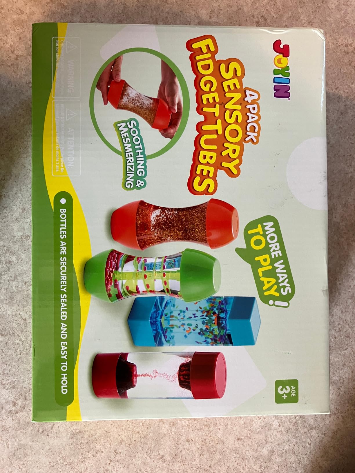 JOYIN 4-Pack Fidget Tubes for Kids, Sensory Tubes, Stress Relief Toy, Speech Therapy, Calming Toys for Children with Autism, Calm Down Corner Classroom Supplies, Back to School Gifts for Students customer photo 1